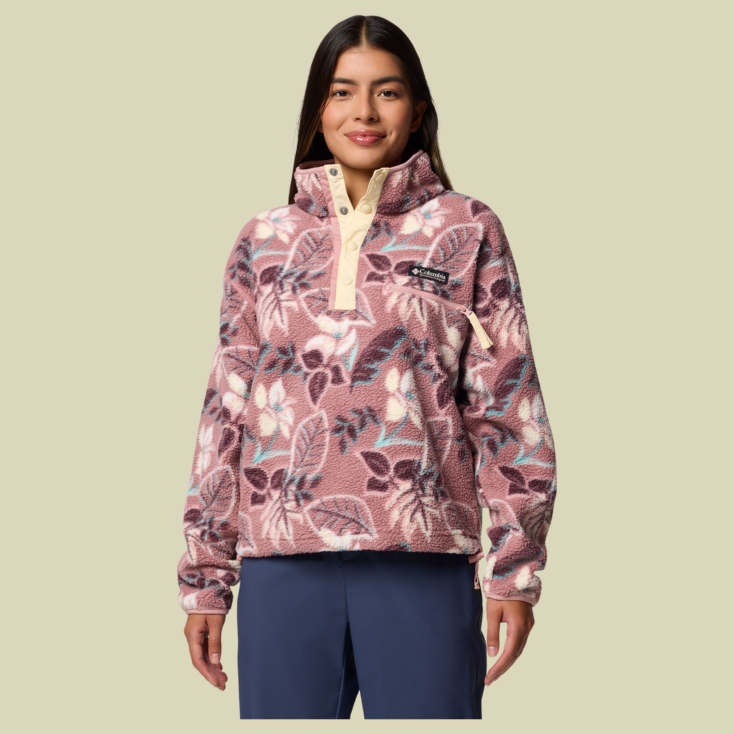 Helvetia II Printed Cropped Half Snap Women