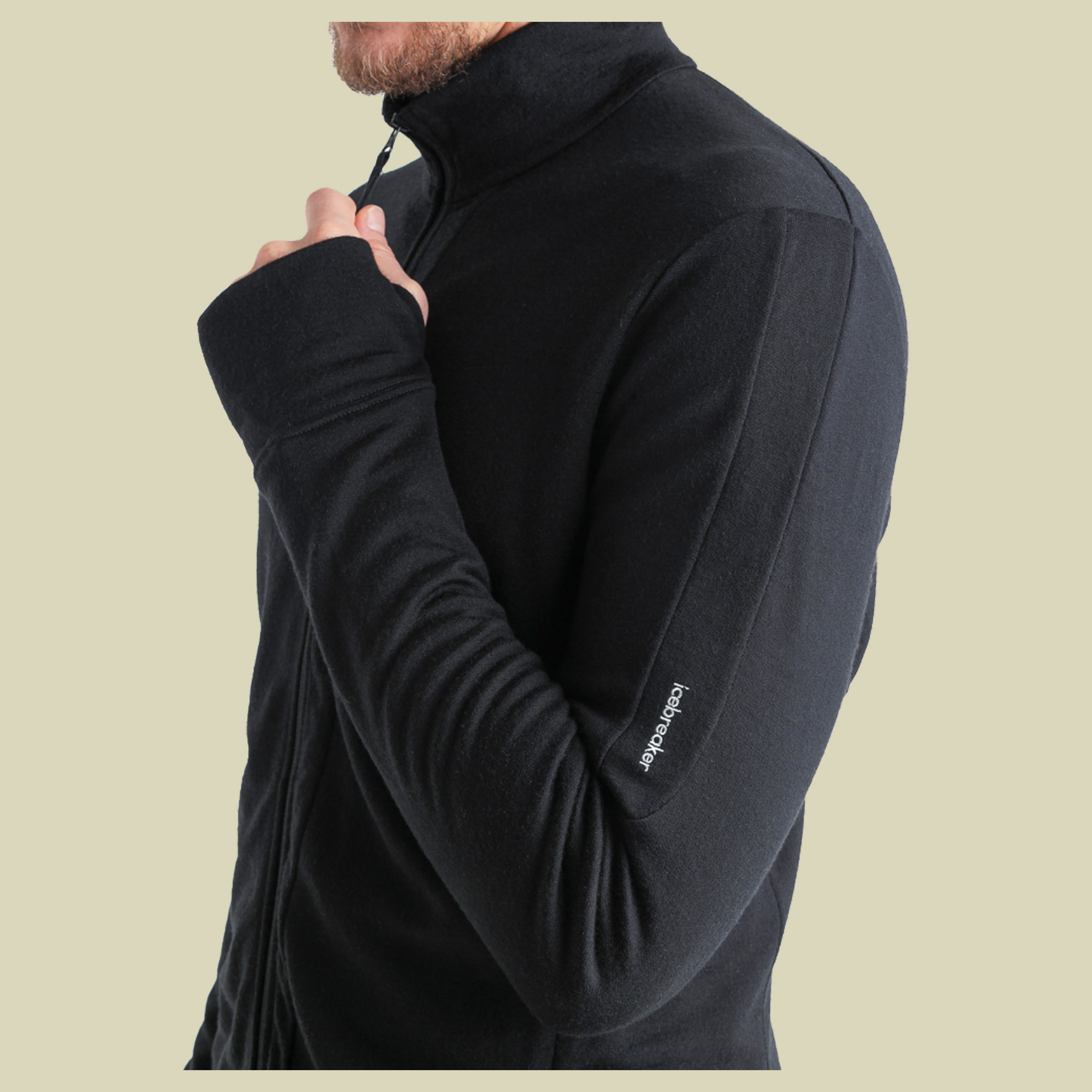 Merino 260 Quantum IV LS Zip Men L schwarz - black