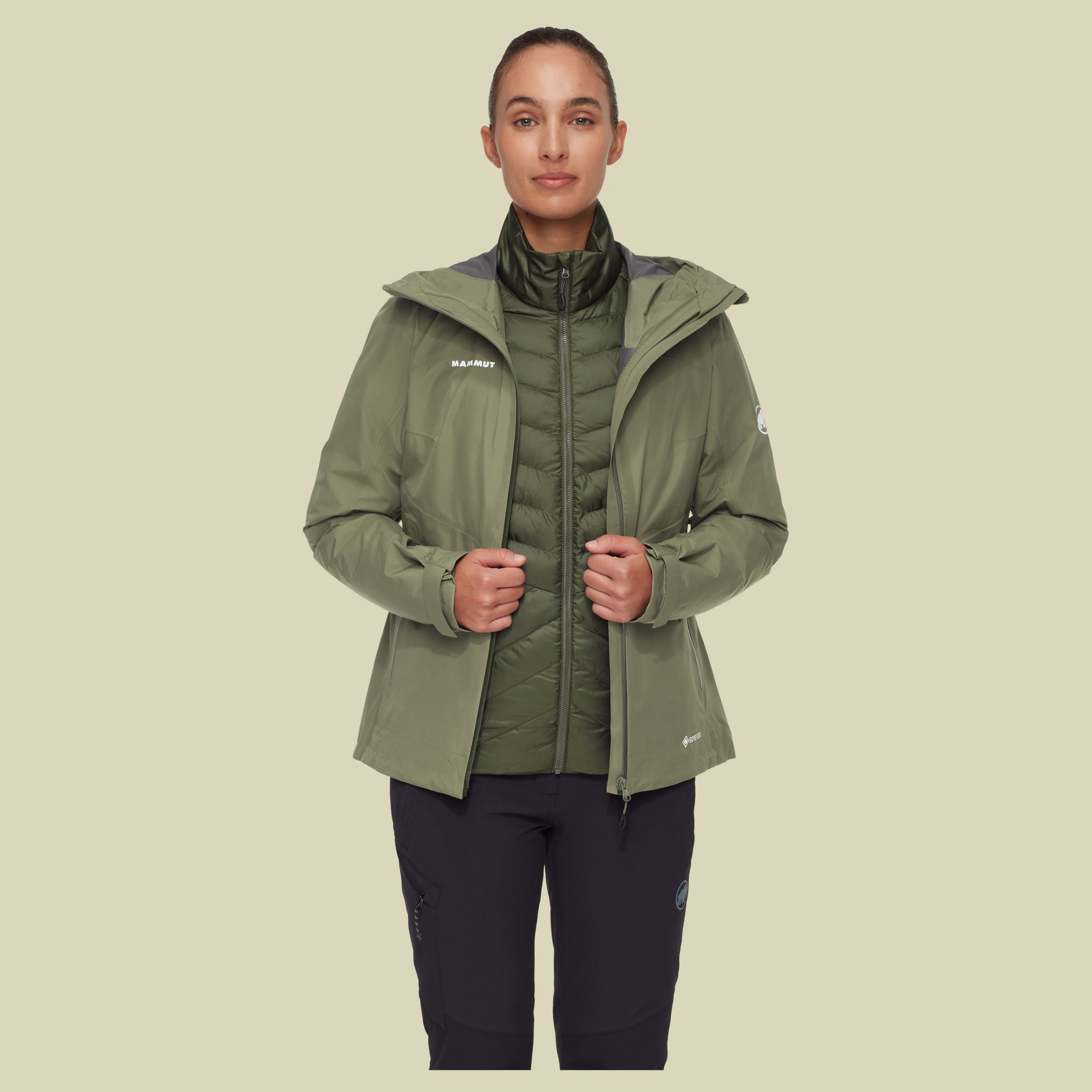 Convey 3 in 1 HS Hooded Jacket Women grau S - Farbe marsh-dark marsh