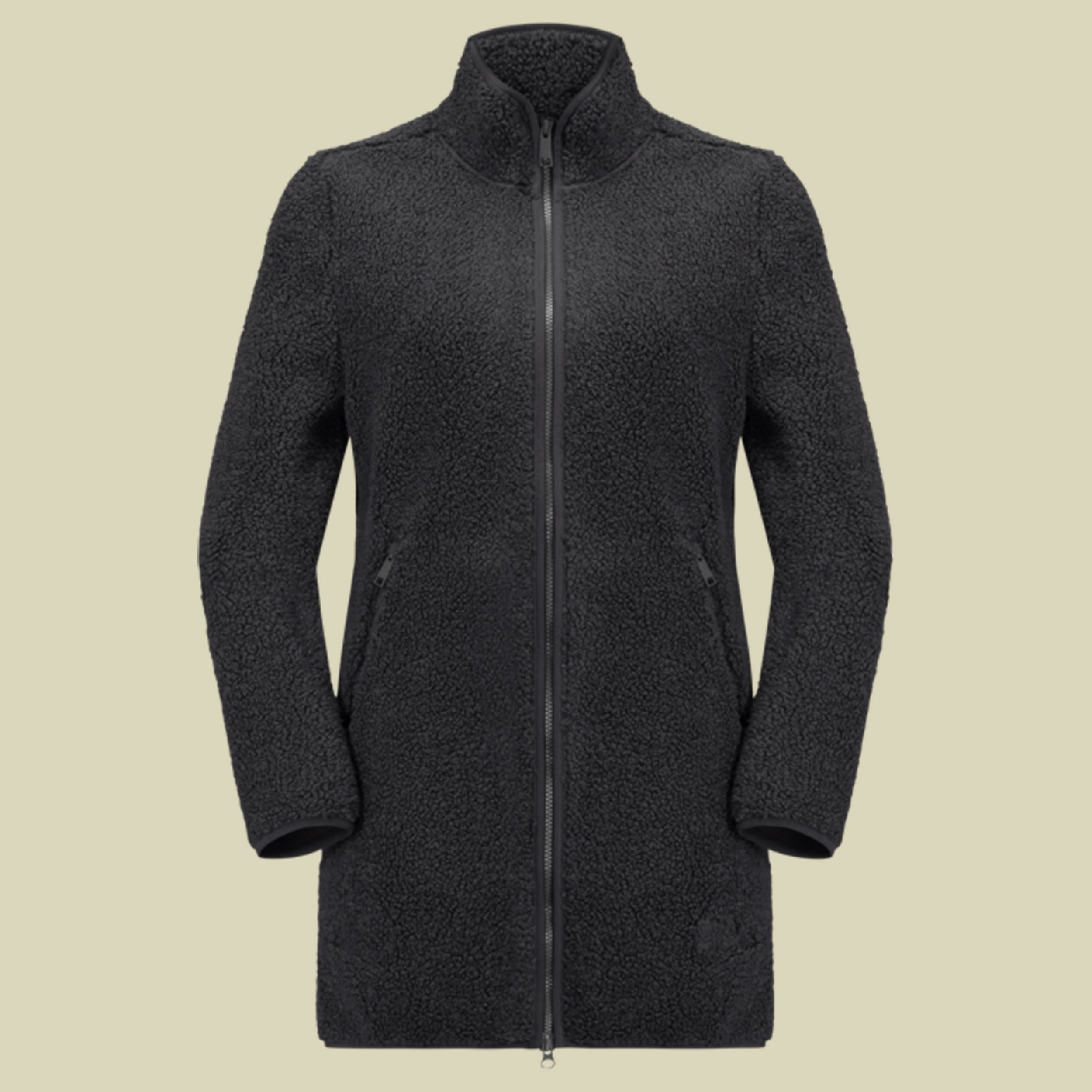 High Curl Coat Women Größe L  Farbe black