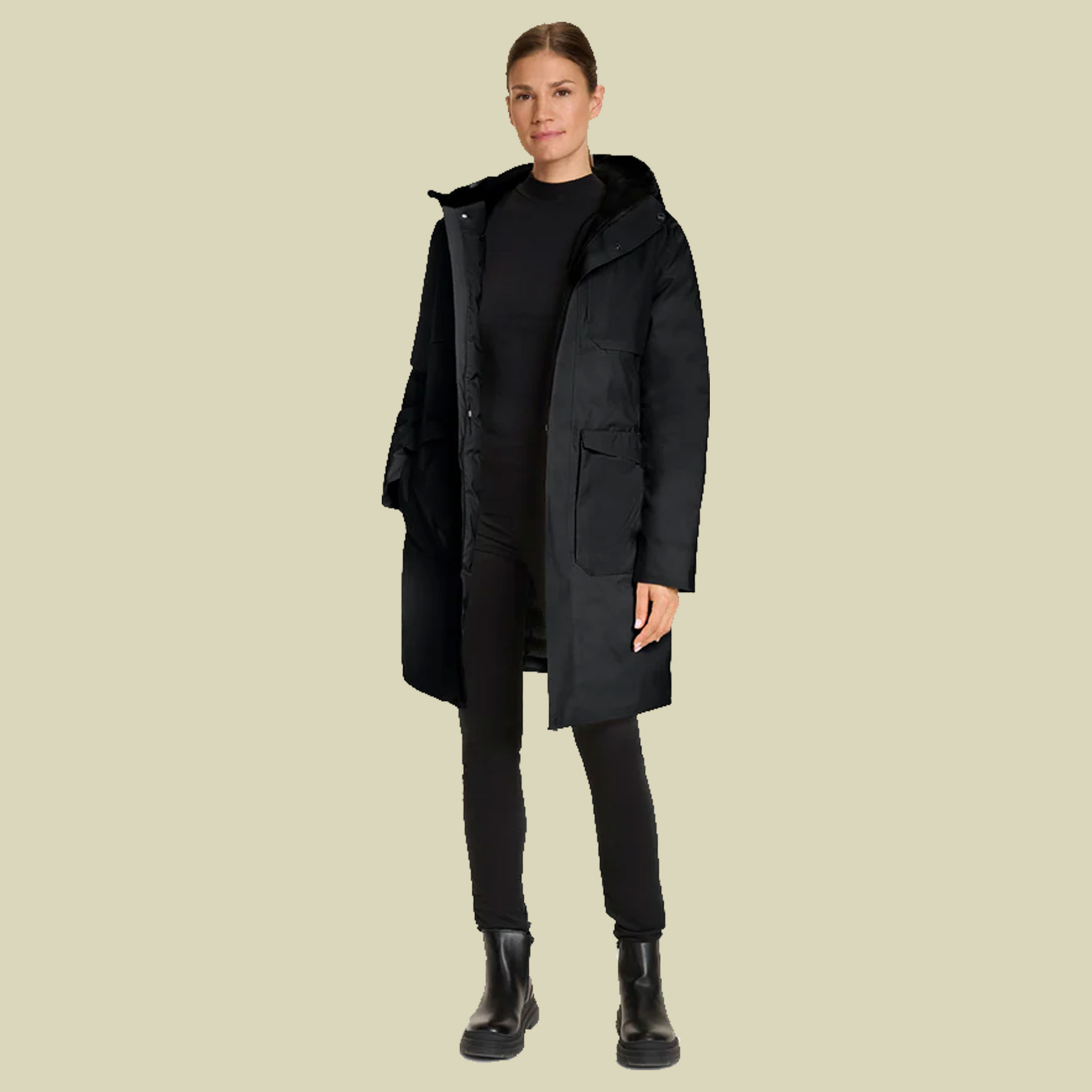 Lumi W`s Down Parka L schwarz - black