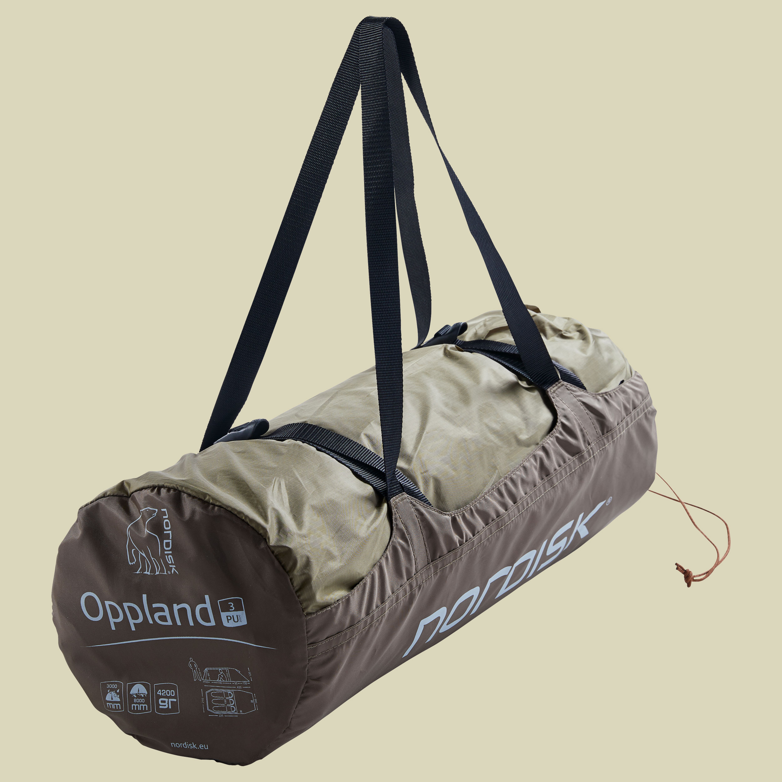 OPPLAND 3 PU Tent 3-Personen Zelt Farbe dark olive