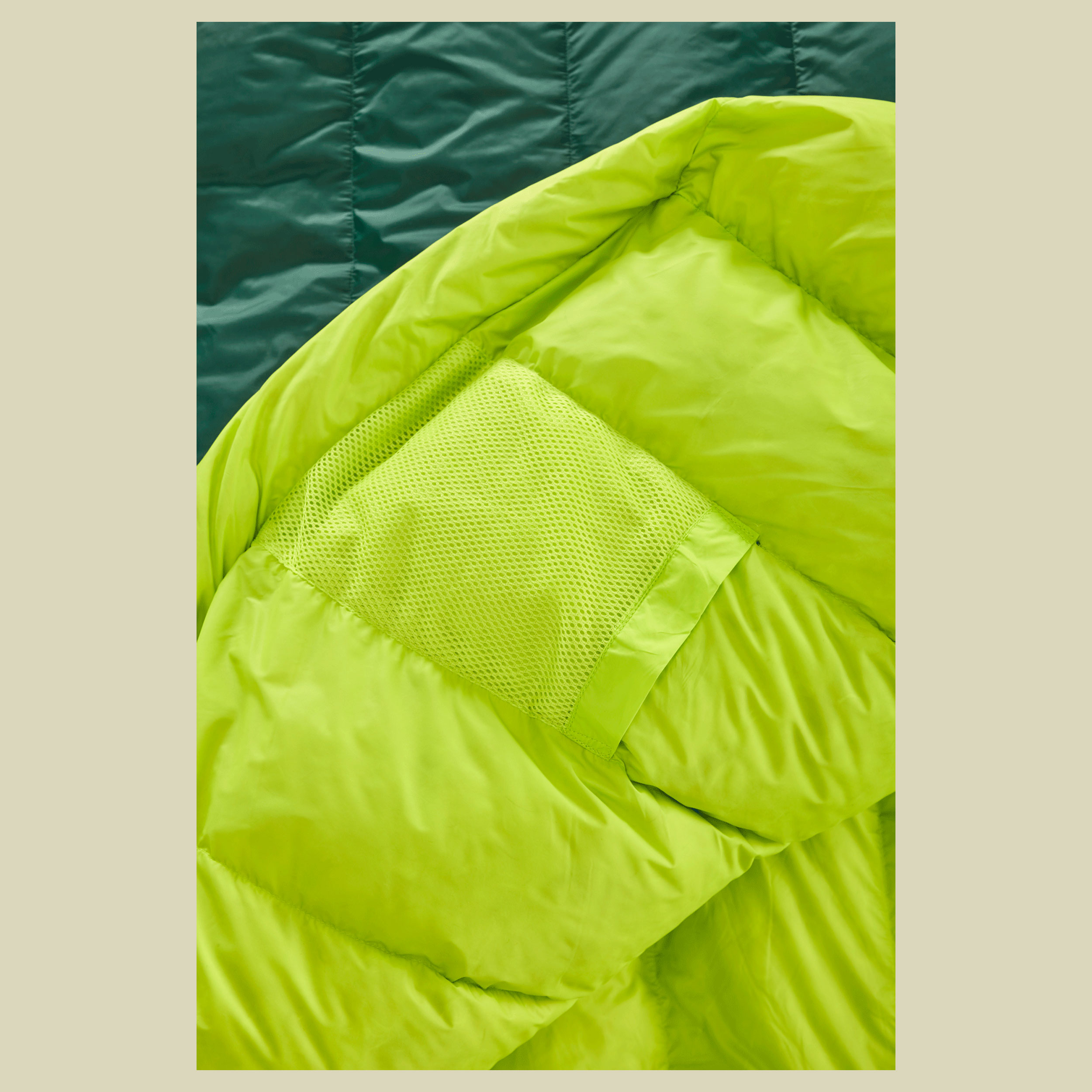 Tension Comfort 800 bis Körpergröße 190 cm (L) Farbe scarab-lime, Reißverschluss links