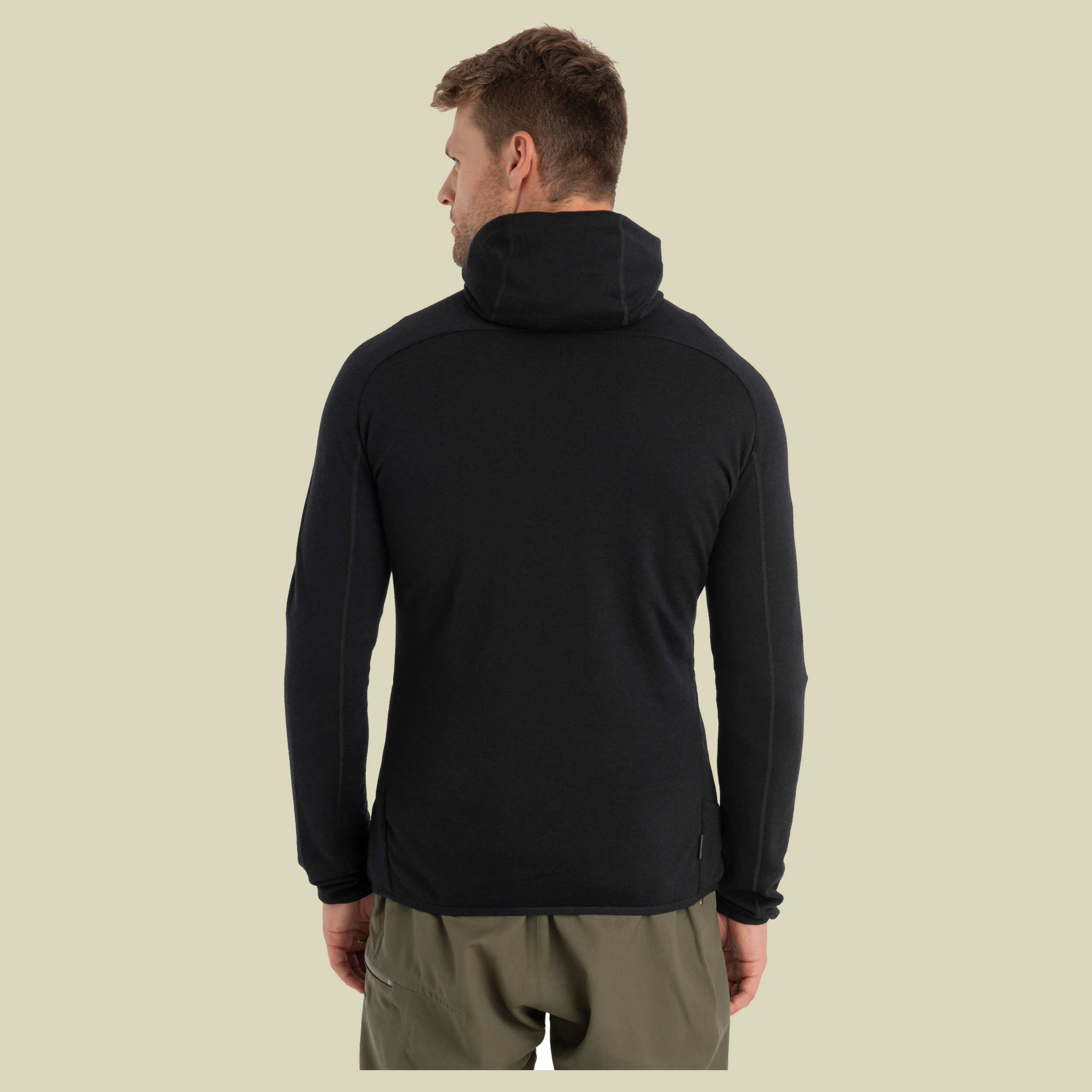 Merino Quantum Hybrid LS Zip Hoodie Men Größe S Farbe black