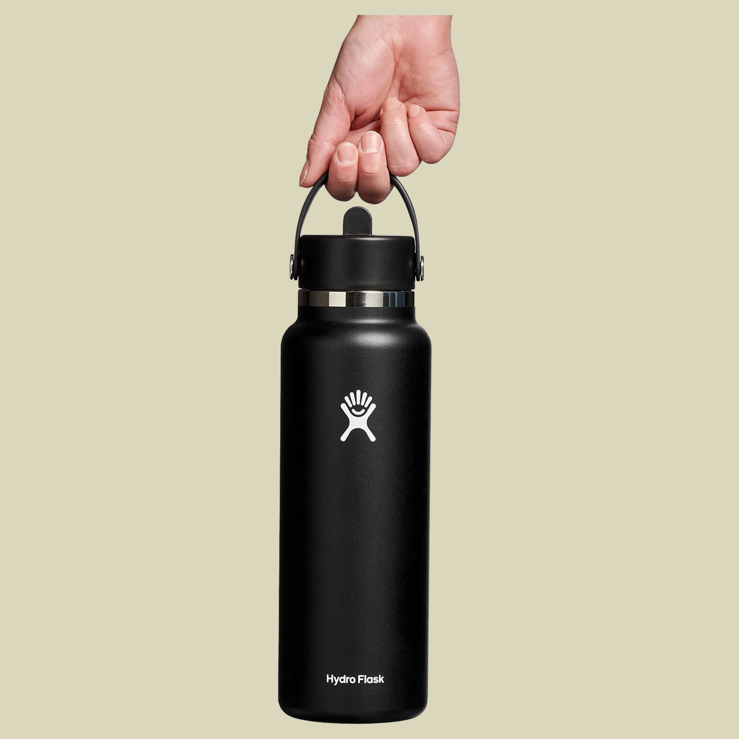 Hydro Flask 32 oz Wide Mouth with Flex Straw Cap Volumen 946 Farbe black