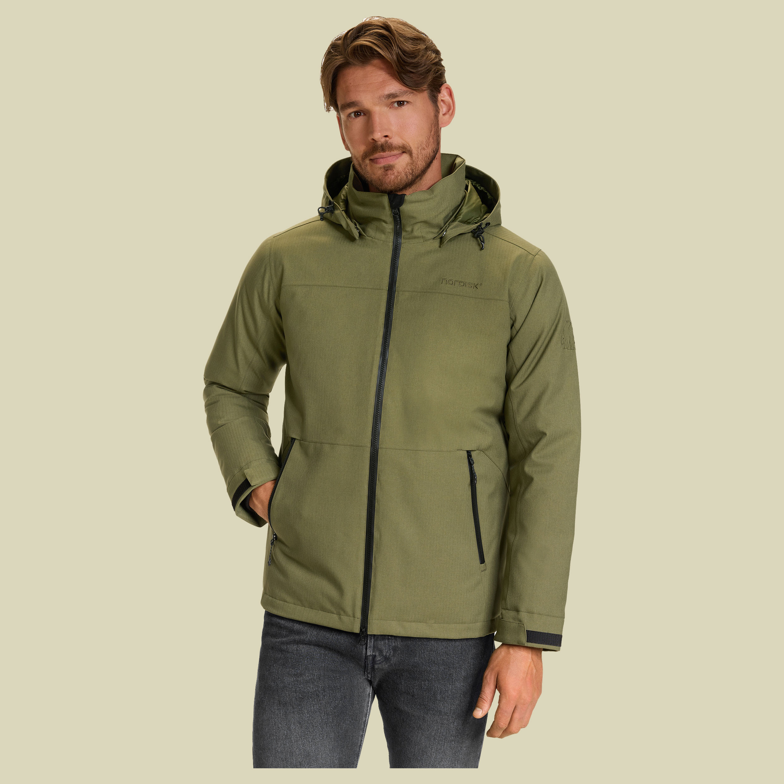 Marton M's Hardshell Down Jacket M grün - winter moss