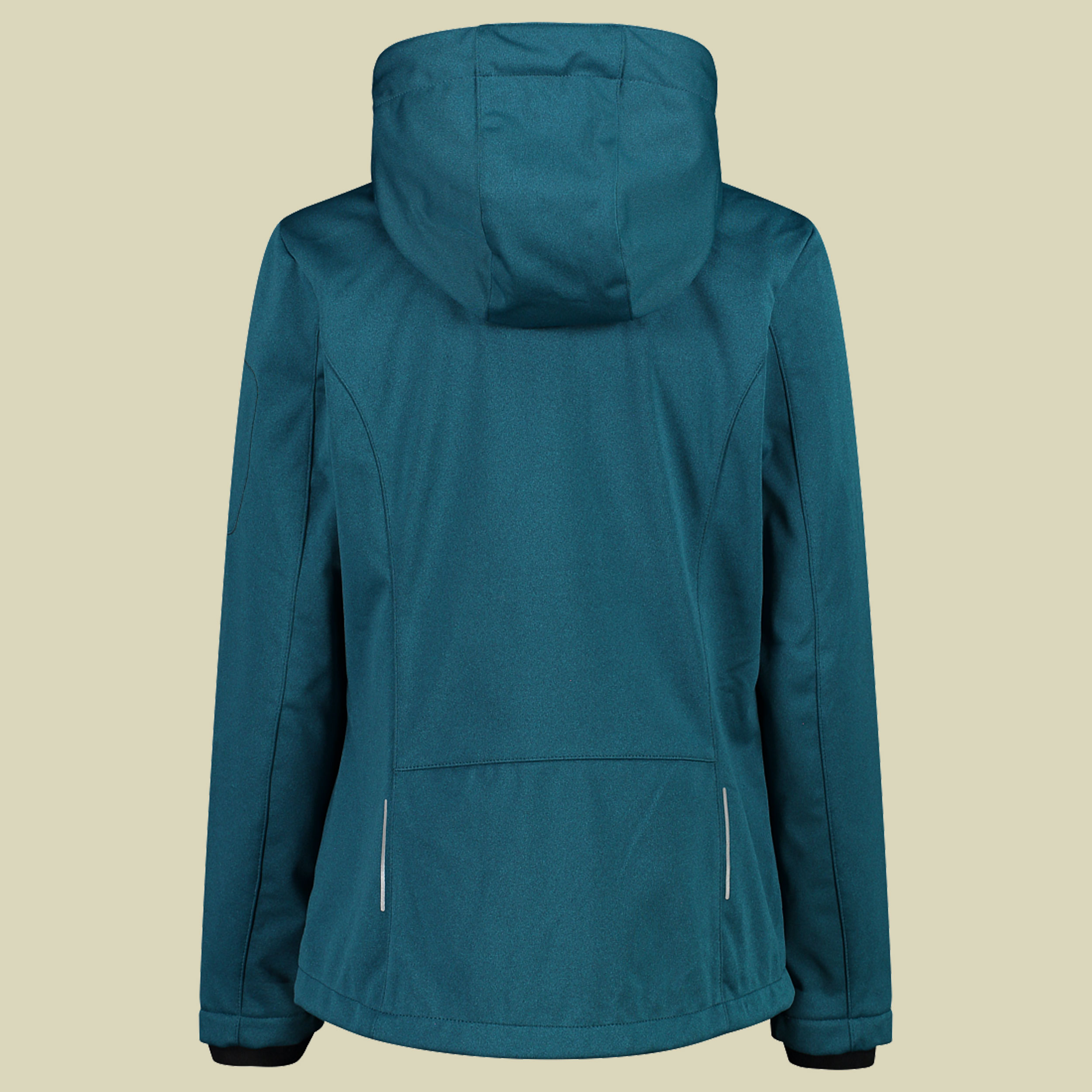 Woman Jacket Zip Hood Melange Softshell 39A5006M türkis 44 - Farbe teal melange