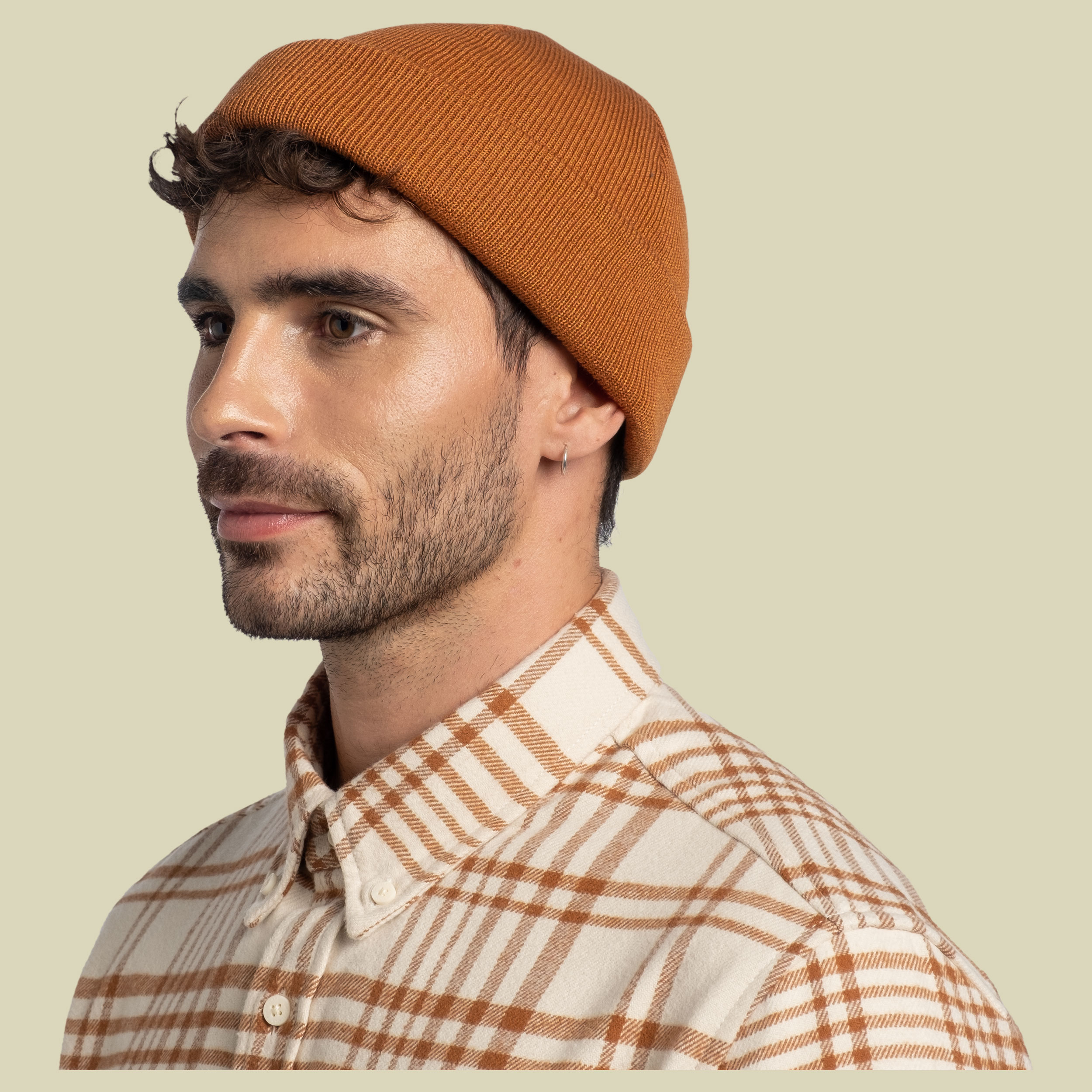 Knitted Hat Lilon Fisherman one size braun - copper