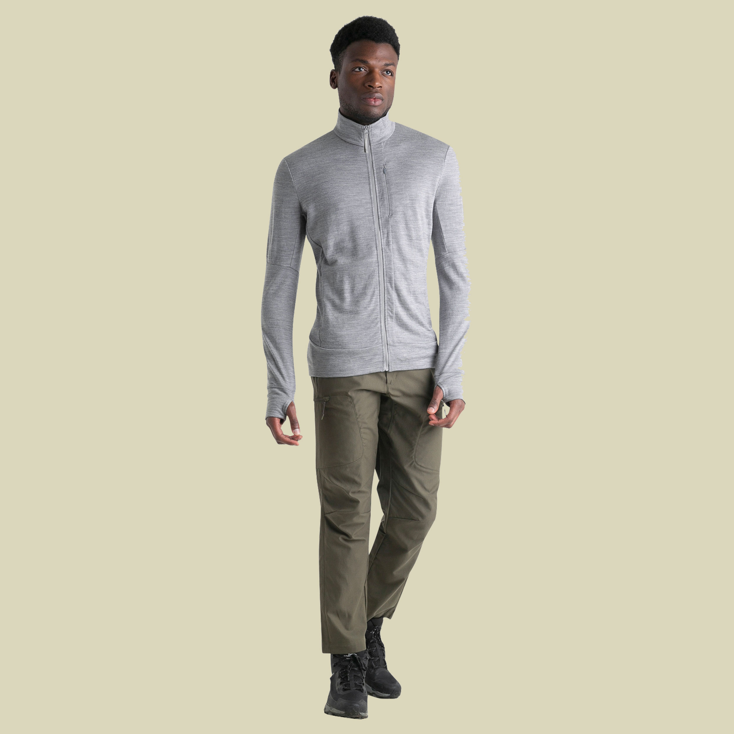 Merino 260 Quantum IV LS Zip Men L metro heather