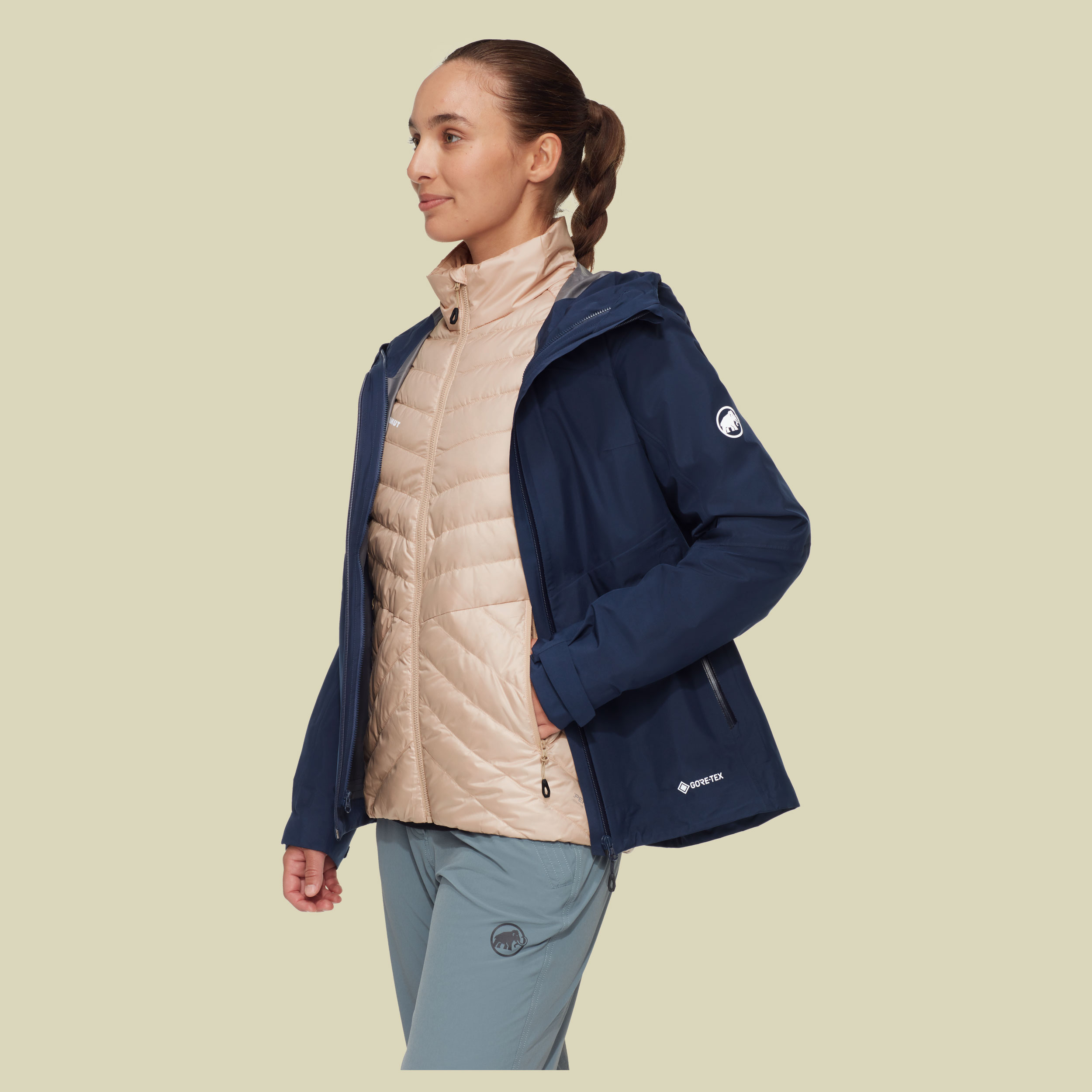 Convey 3 in 1 HS Hooded Jacket Women blau L - Farbe marine-savannah