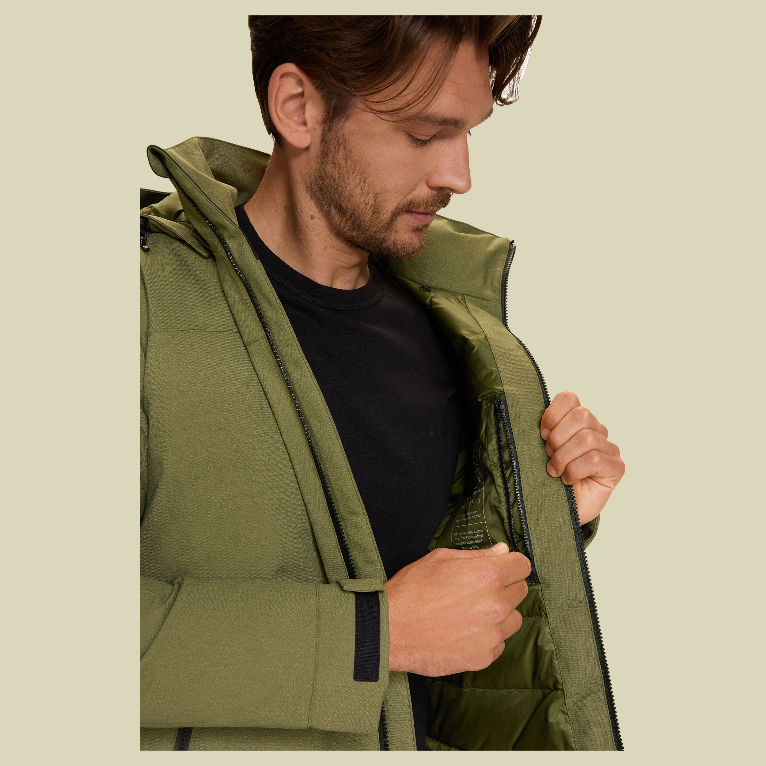 Marton M's Hardshell Down Jacket M grün - winter moss