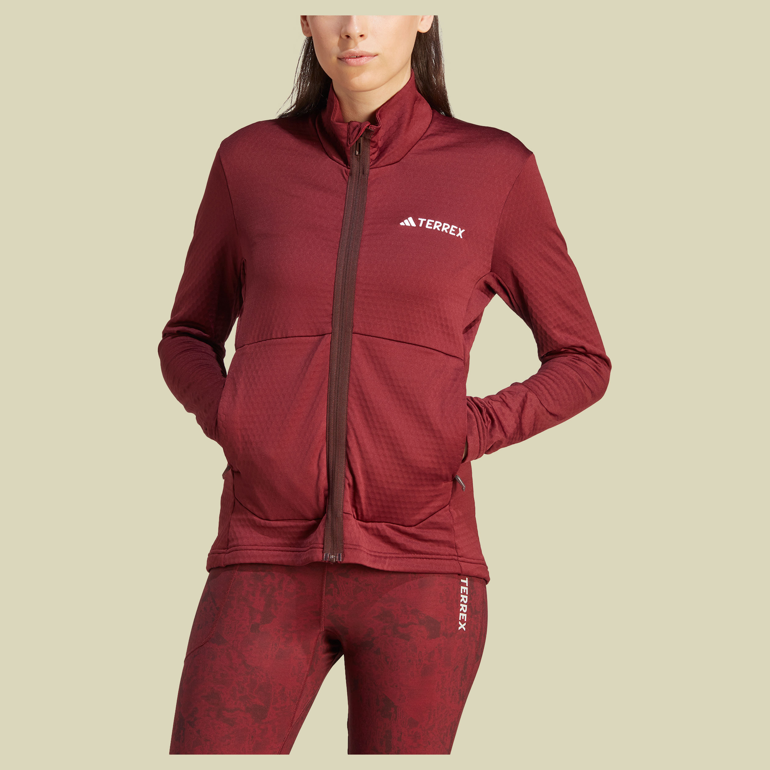 Terrex Multi Light Fleecejacket Women Größe S Farbe shadow red