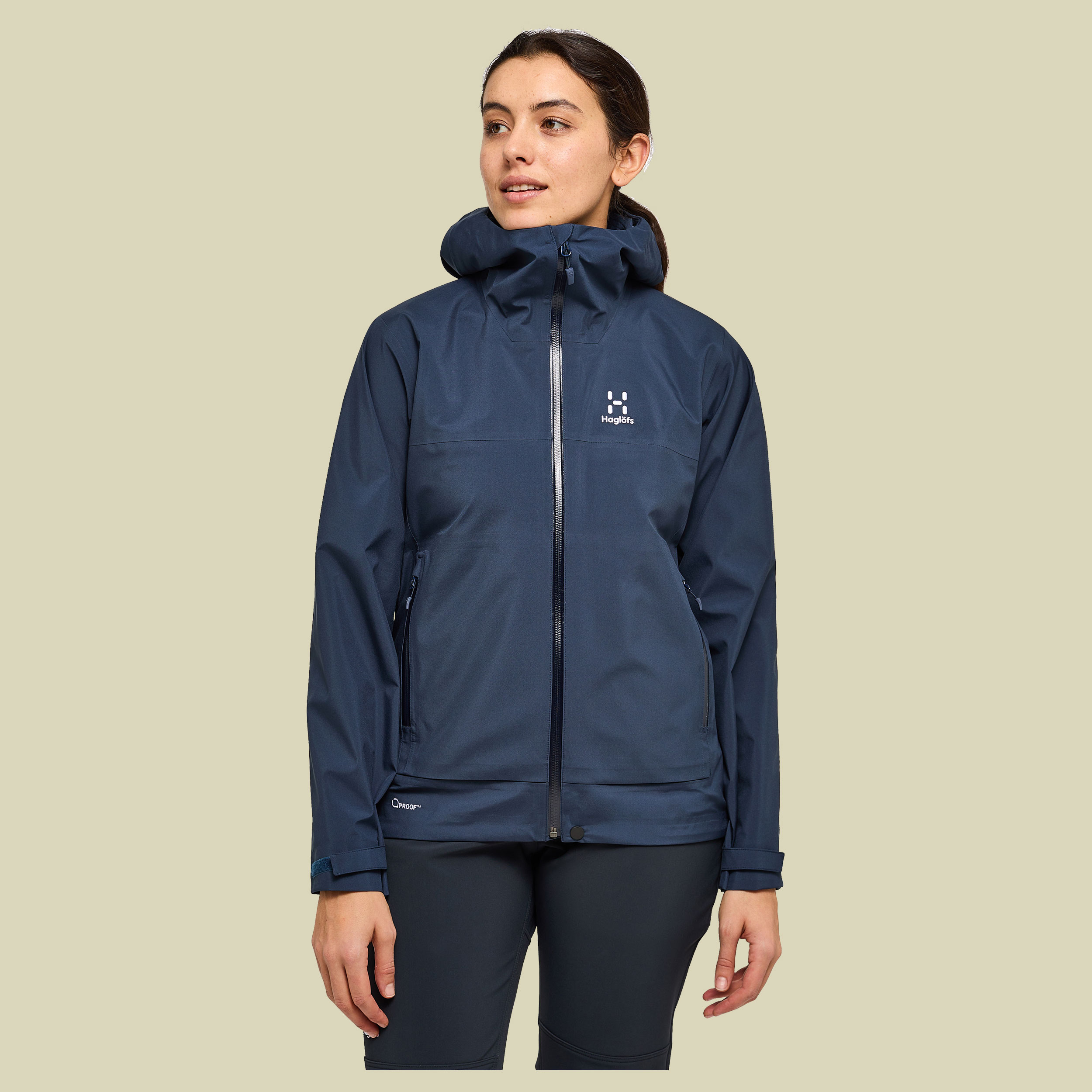 Front Proof Jacket Women blau L - tarn blue