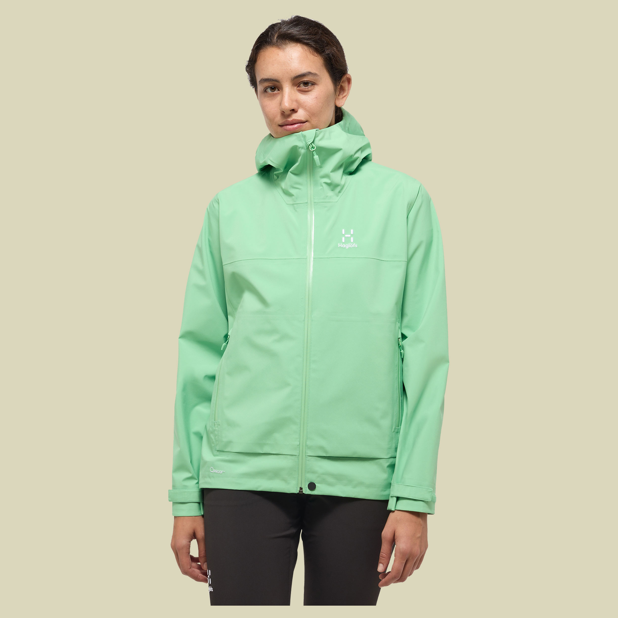 Front Proof Jacket Women grün S - mint stone