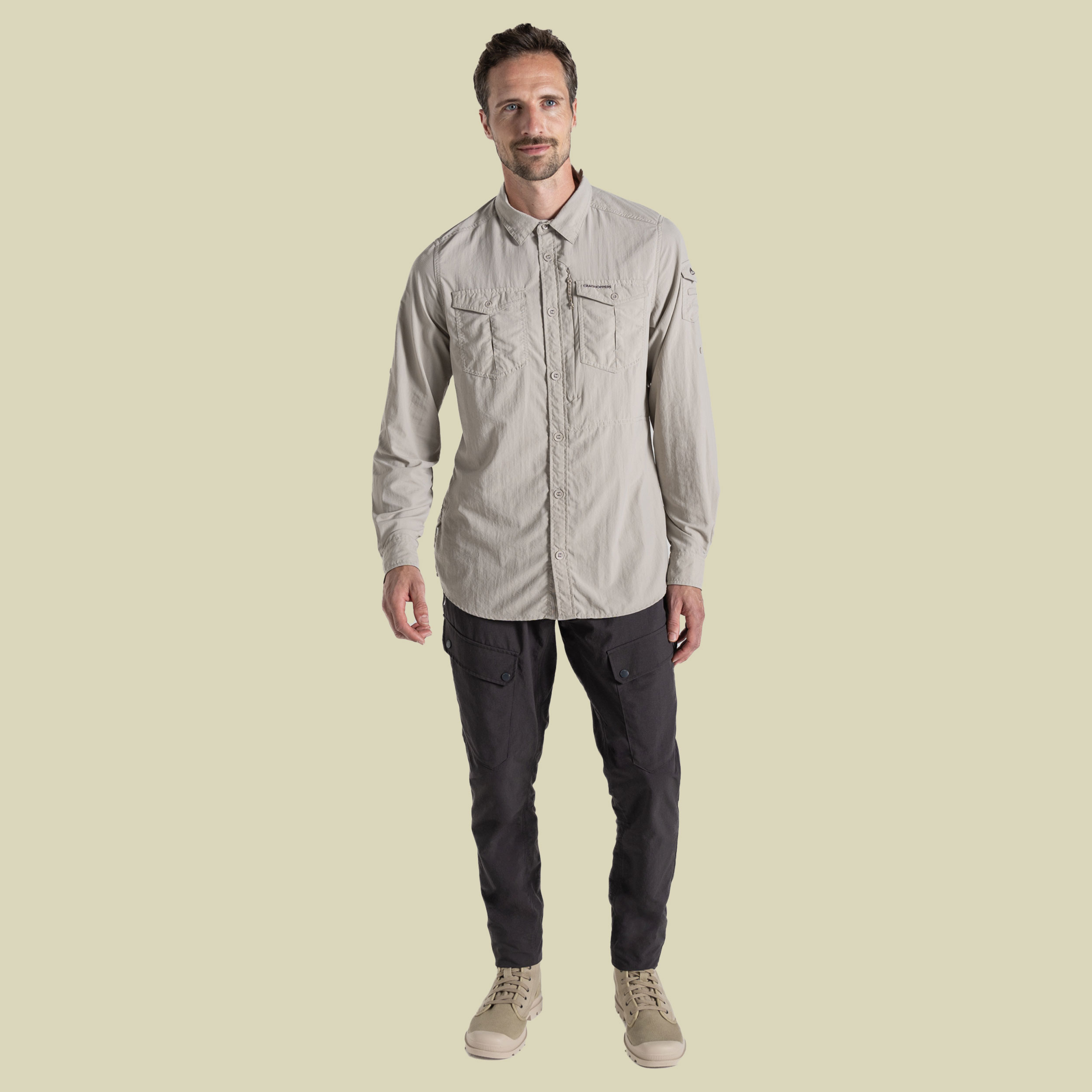 NosiLife Adventure Long Sleeved Shirt III Men S beige - parchment