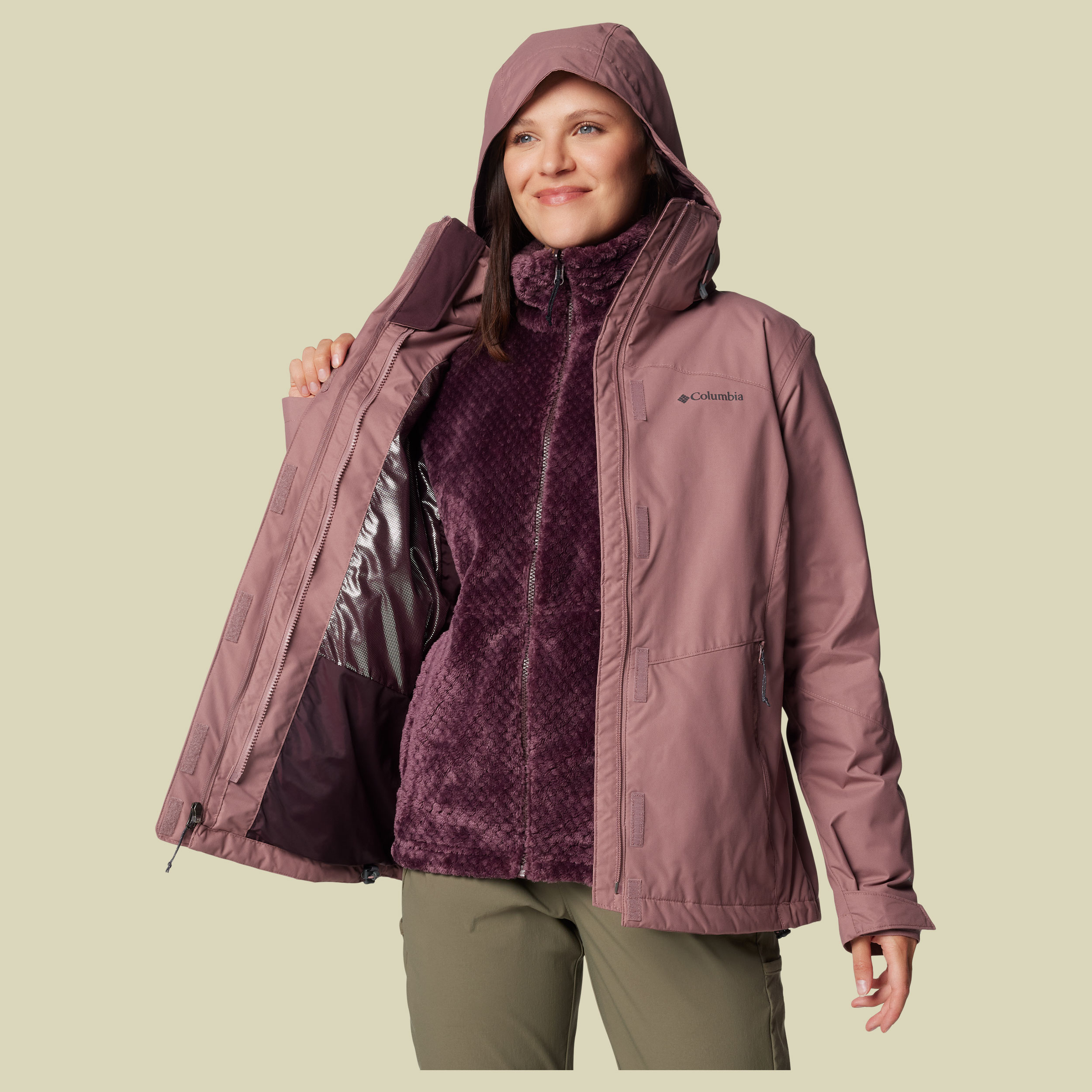 Bugaboo III Fleece Interchange Jacket Women L rot - Farbe fig