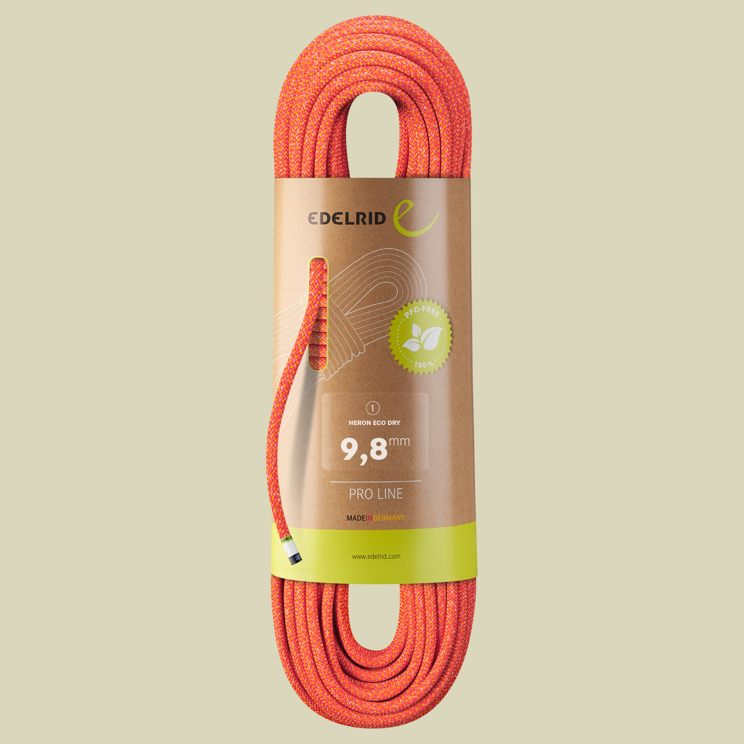 Heron Eco Dry 9,8mm 60 m orange - fire