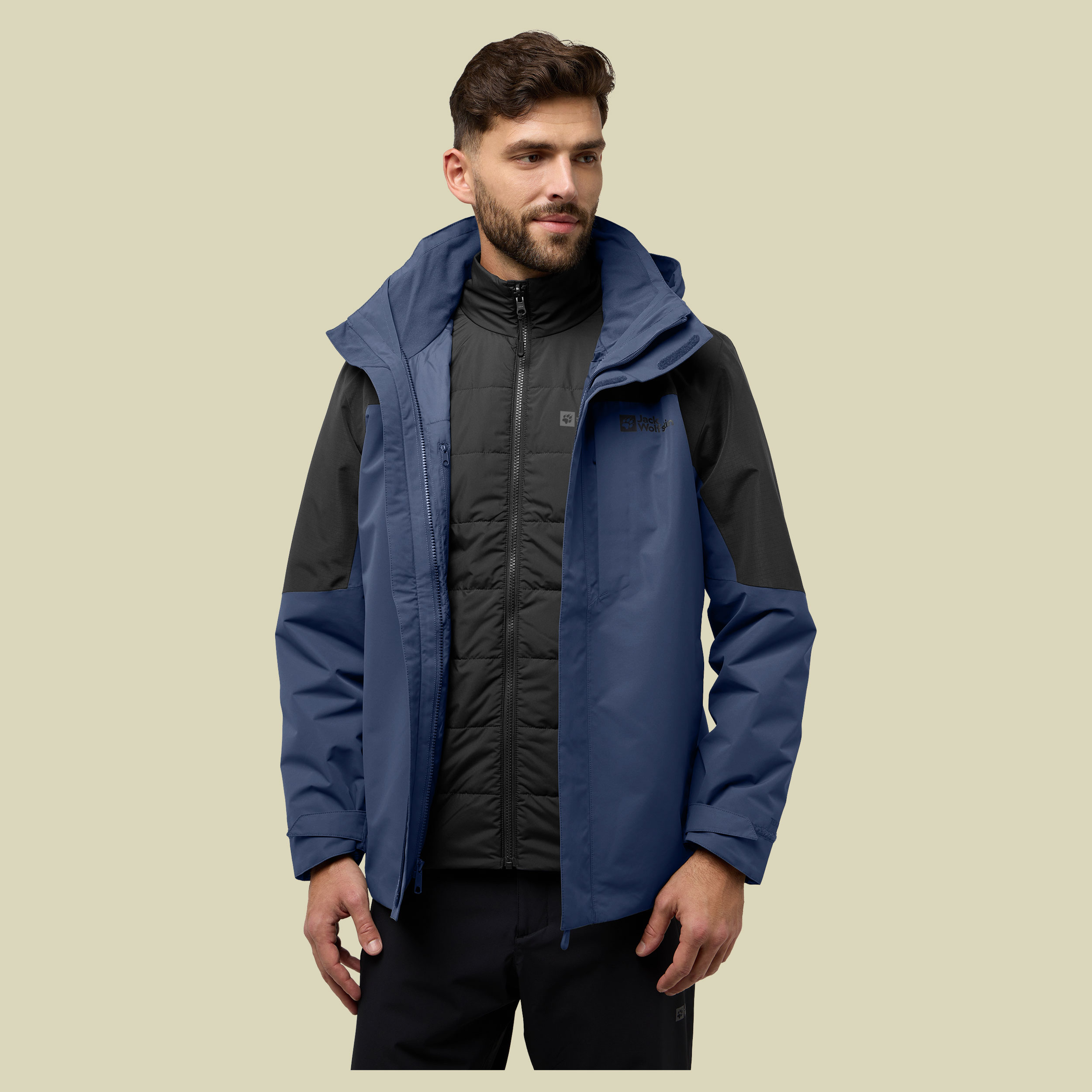 Romberg 3in1 Jacket Men blau L - midnight sky