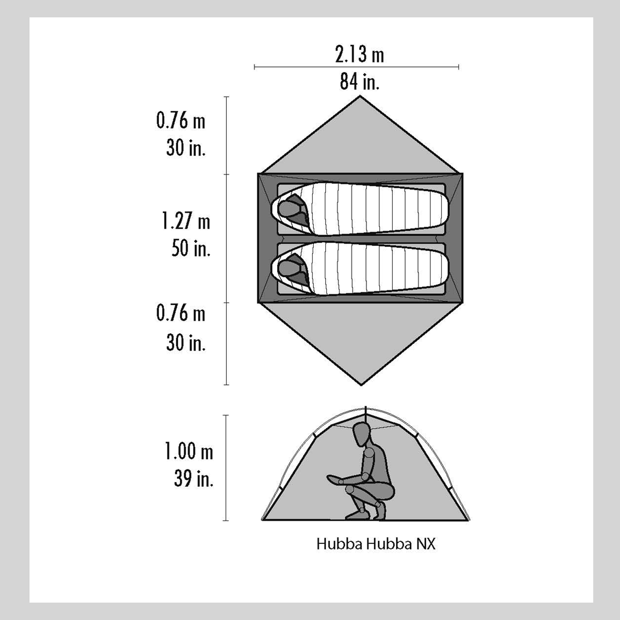 Hubba Hubba NX Tent gray 2-Personen Zelt