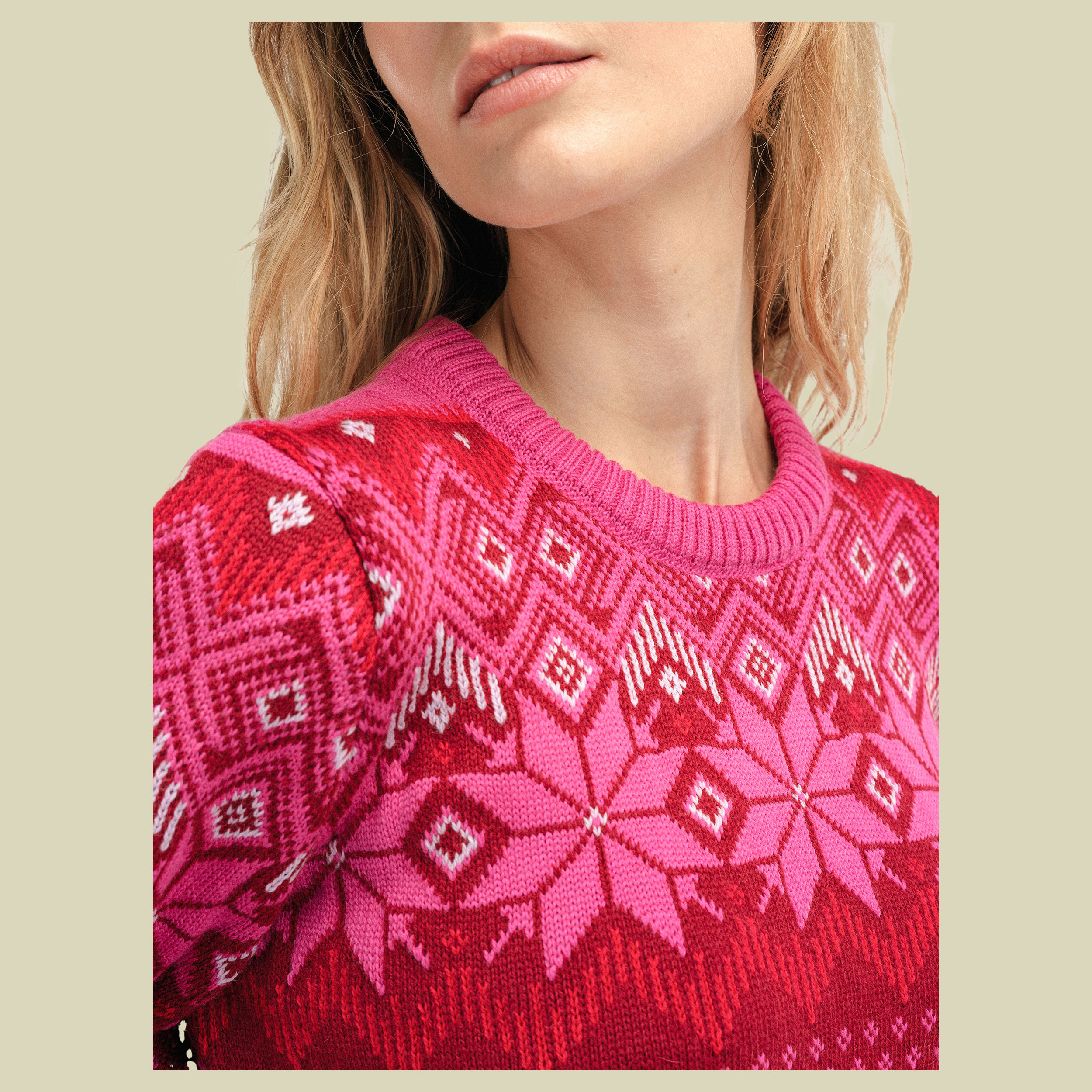 Vilja Sweater Women rot M - Farbe red rose-allium-raspberry