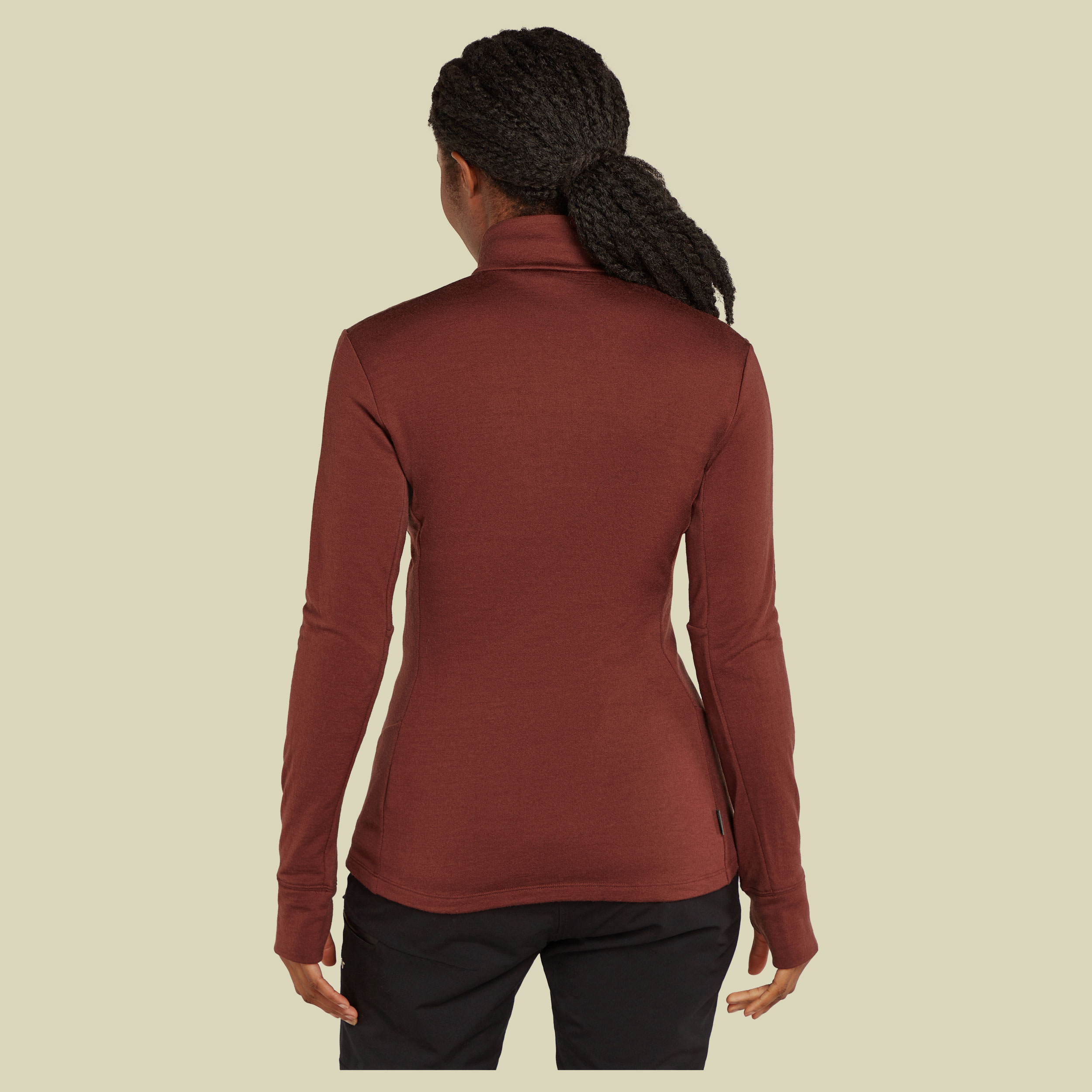 Merino 260 Quantum IV LS Zip Women L braun - port/cedar wood