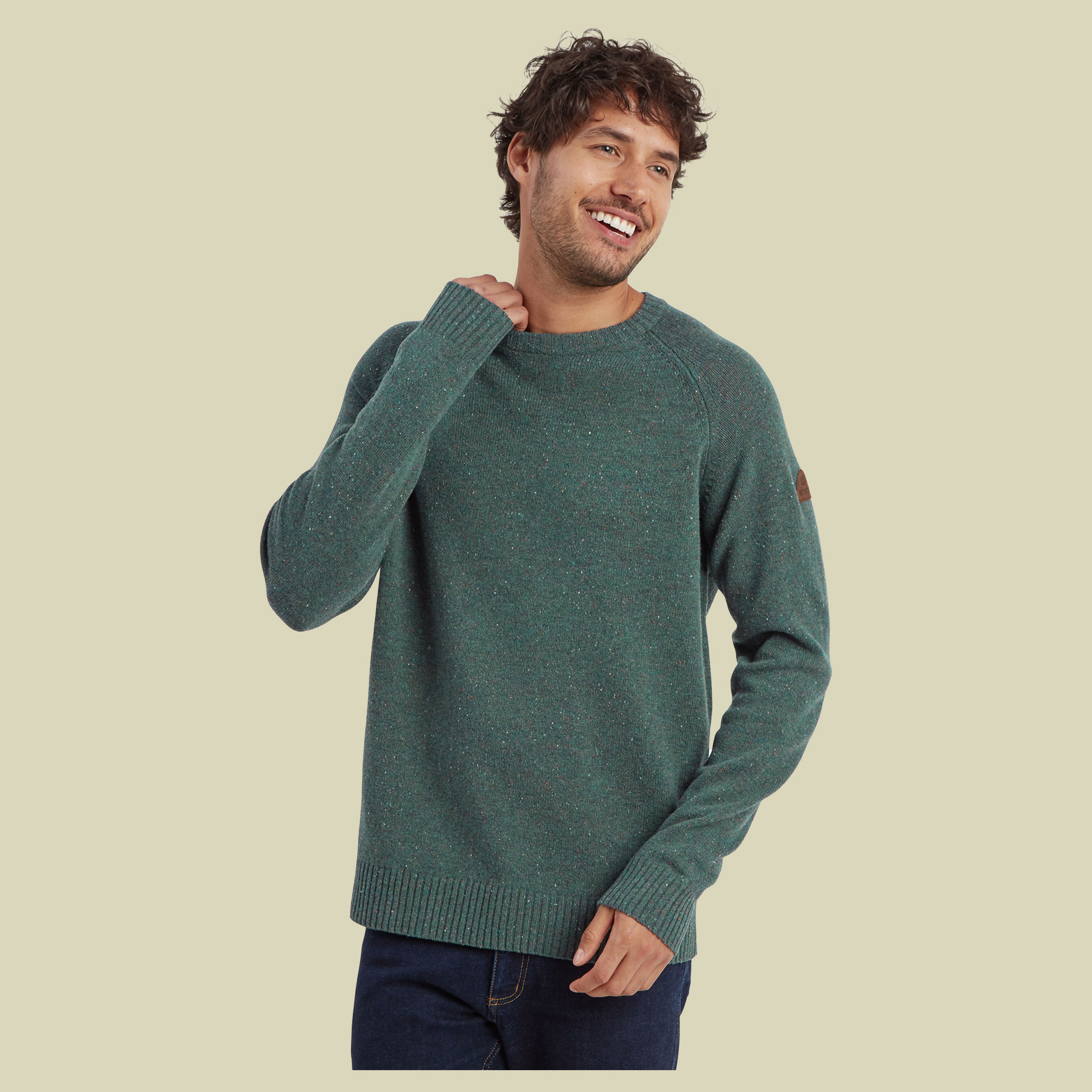 Kangtega Crew Sweater Men grün L - slate