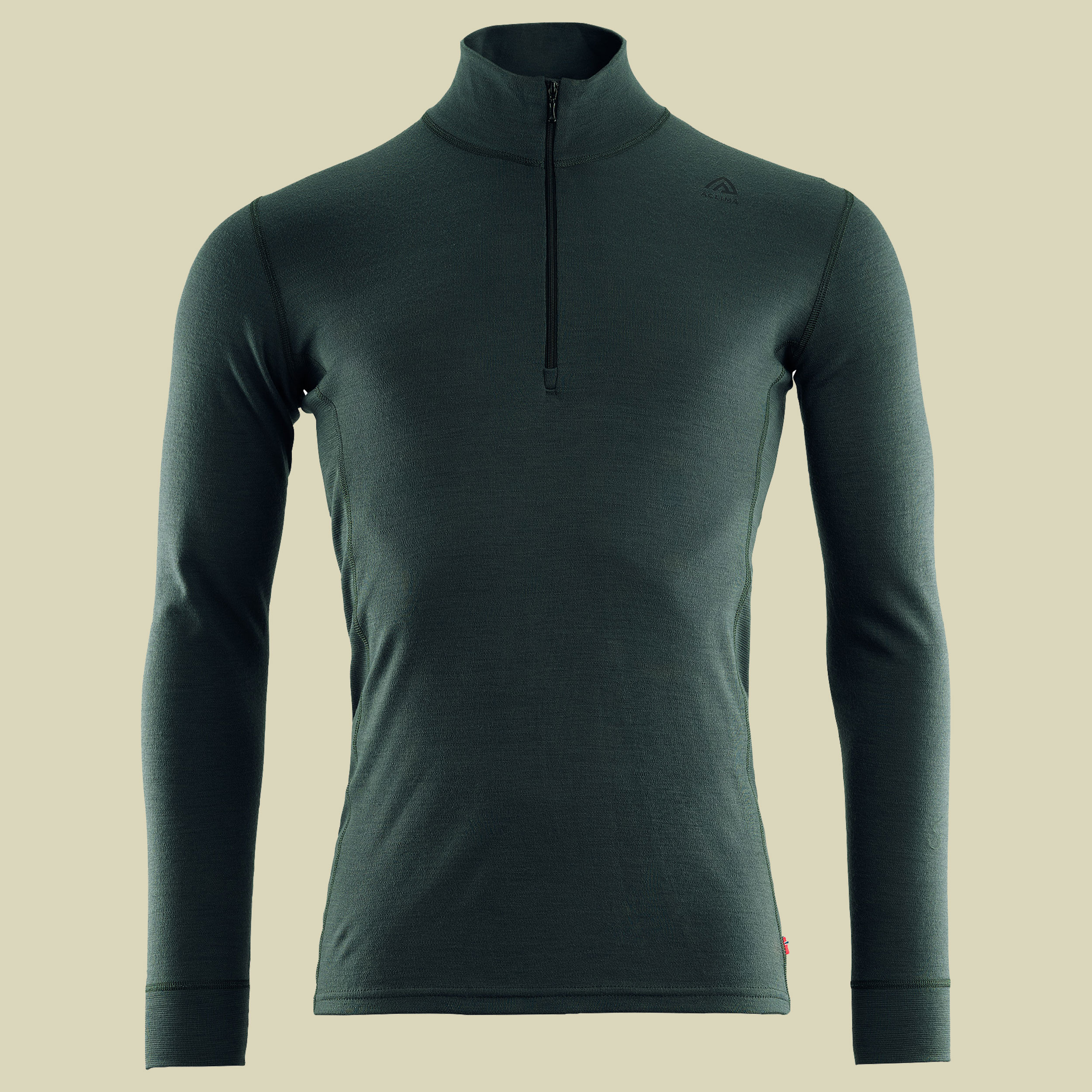 WarmWool Mock Neck W/ZIP Man Größe M  Farbe gr/green gable