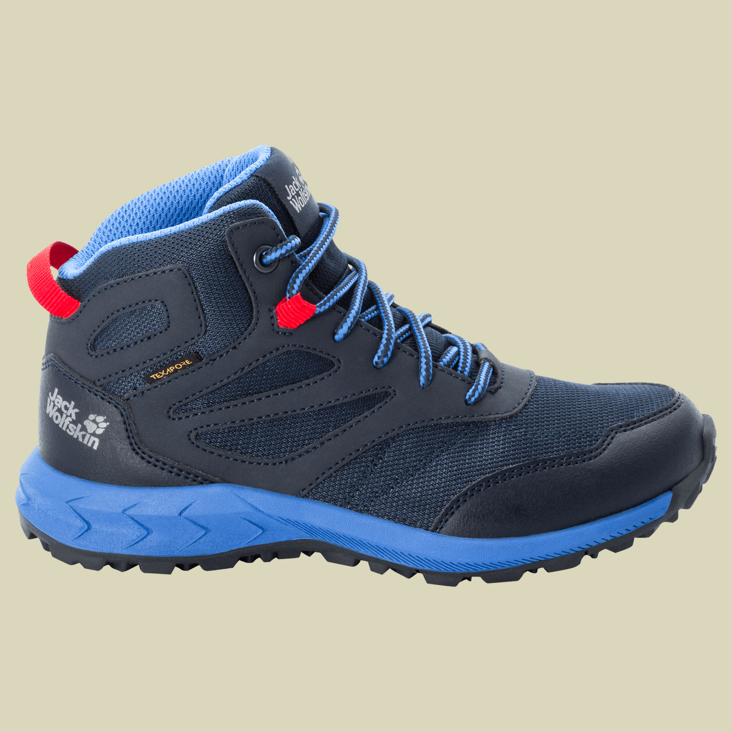 Woodland Texapore Mid Kids Größe 35 Farbe dark blue/red