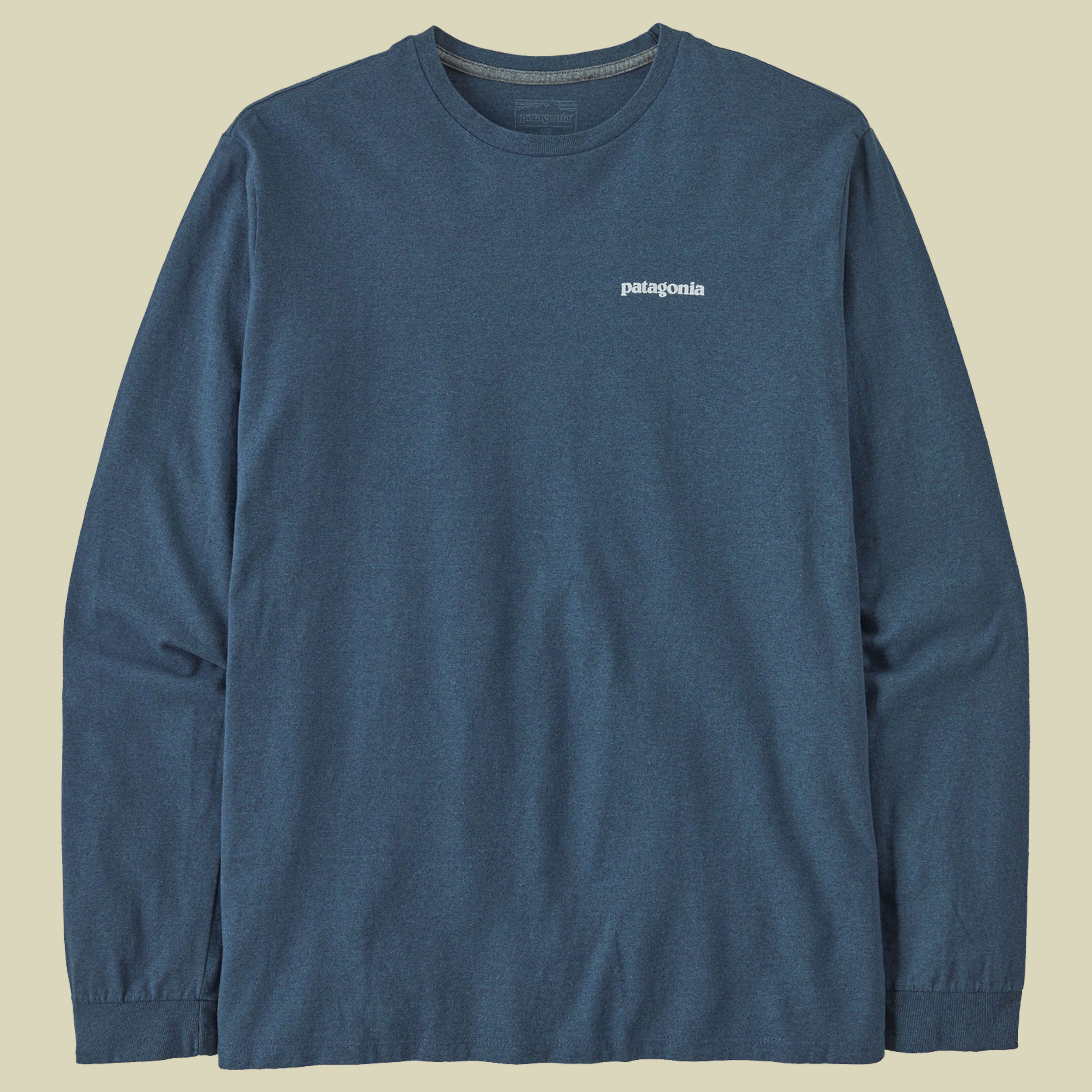 L/S P-6 Logo Responsibili-Tee Men blau M - utility blue