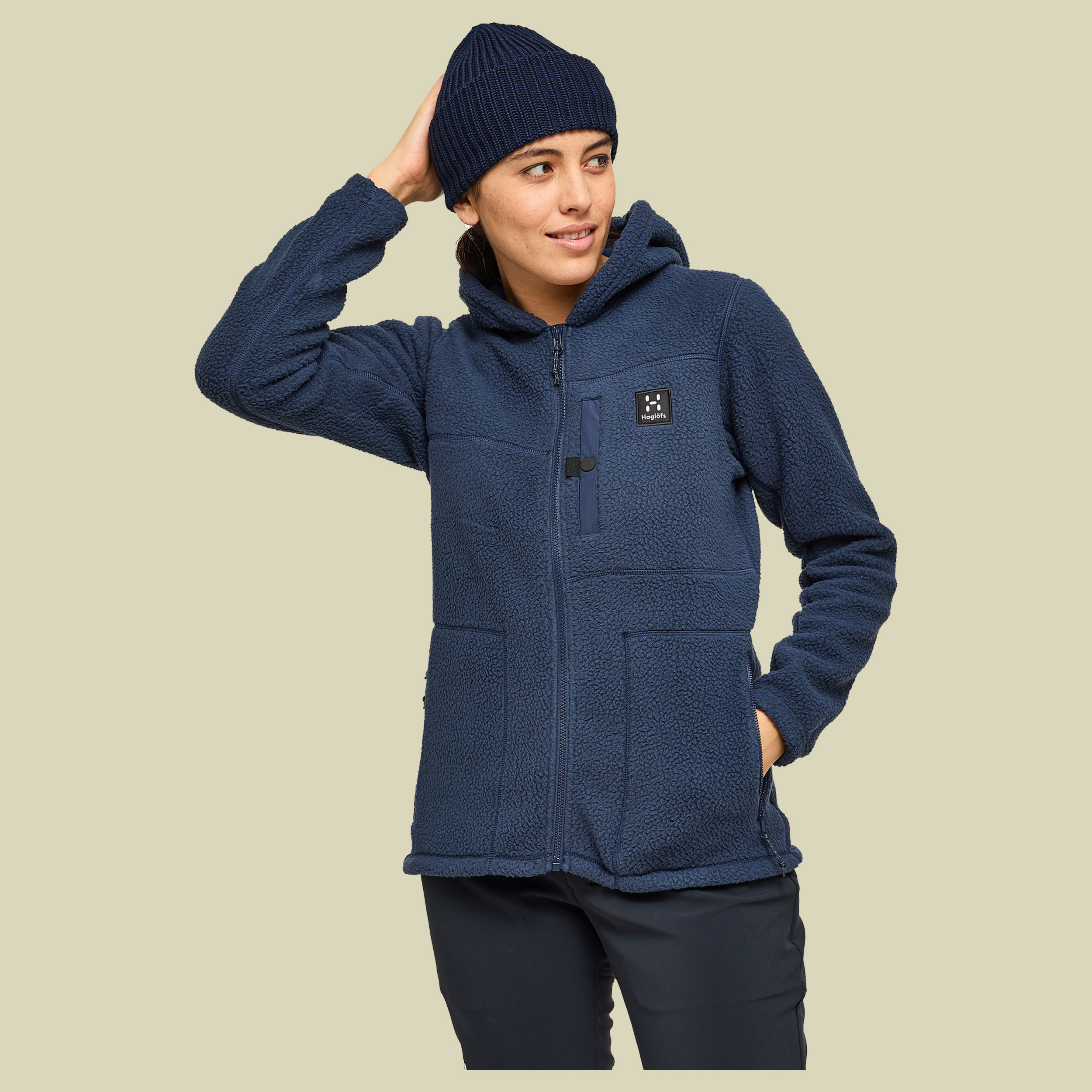 Malung Pile Hood Women Größe S Farbe tarn blue