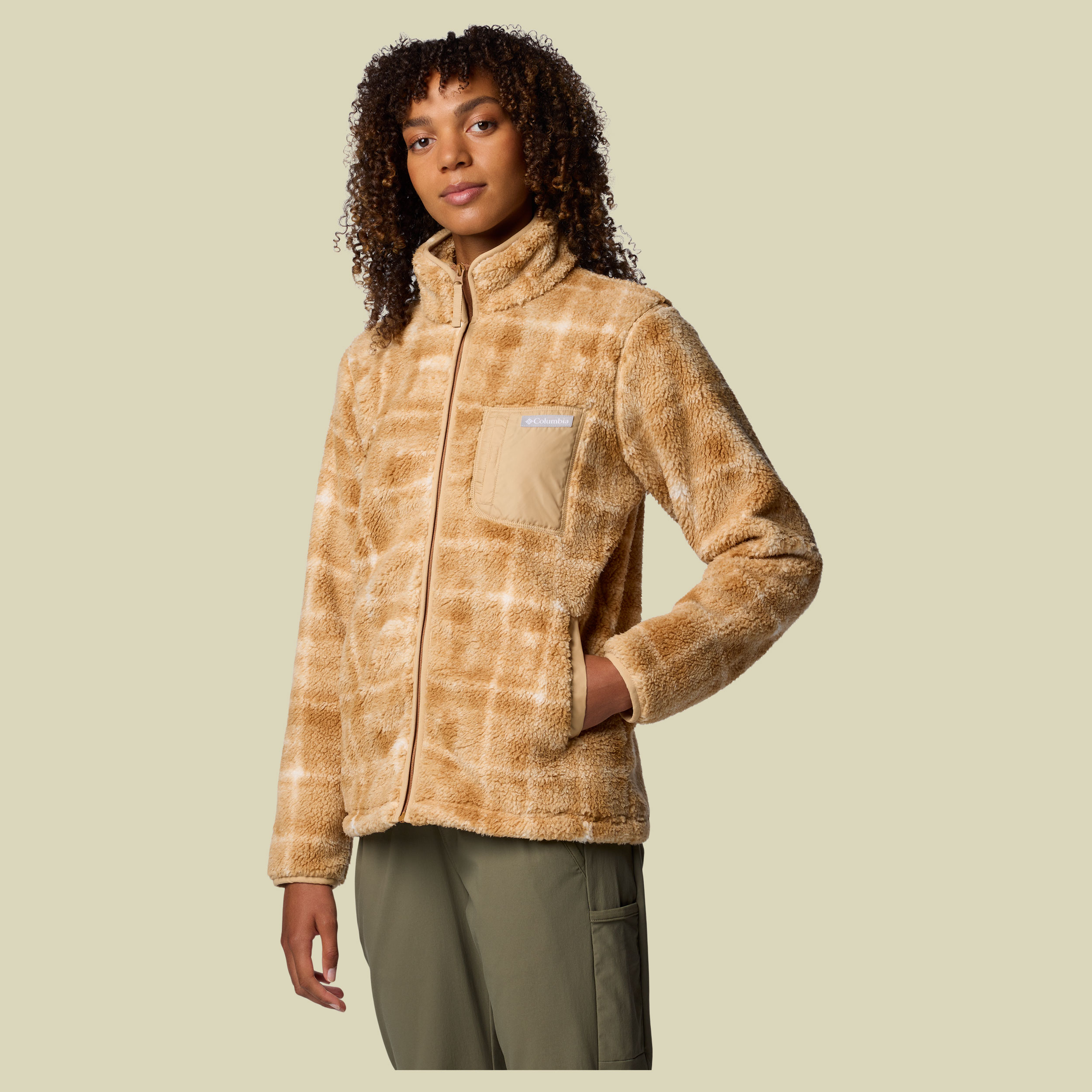 West Bend Print Full Zip II Women L braun - Farbe camel brown