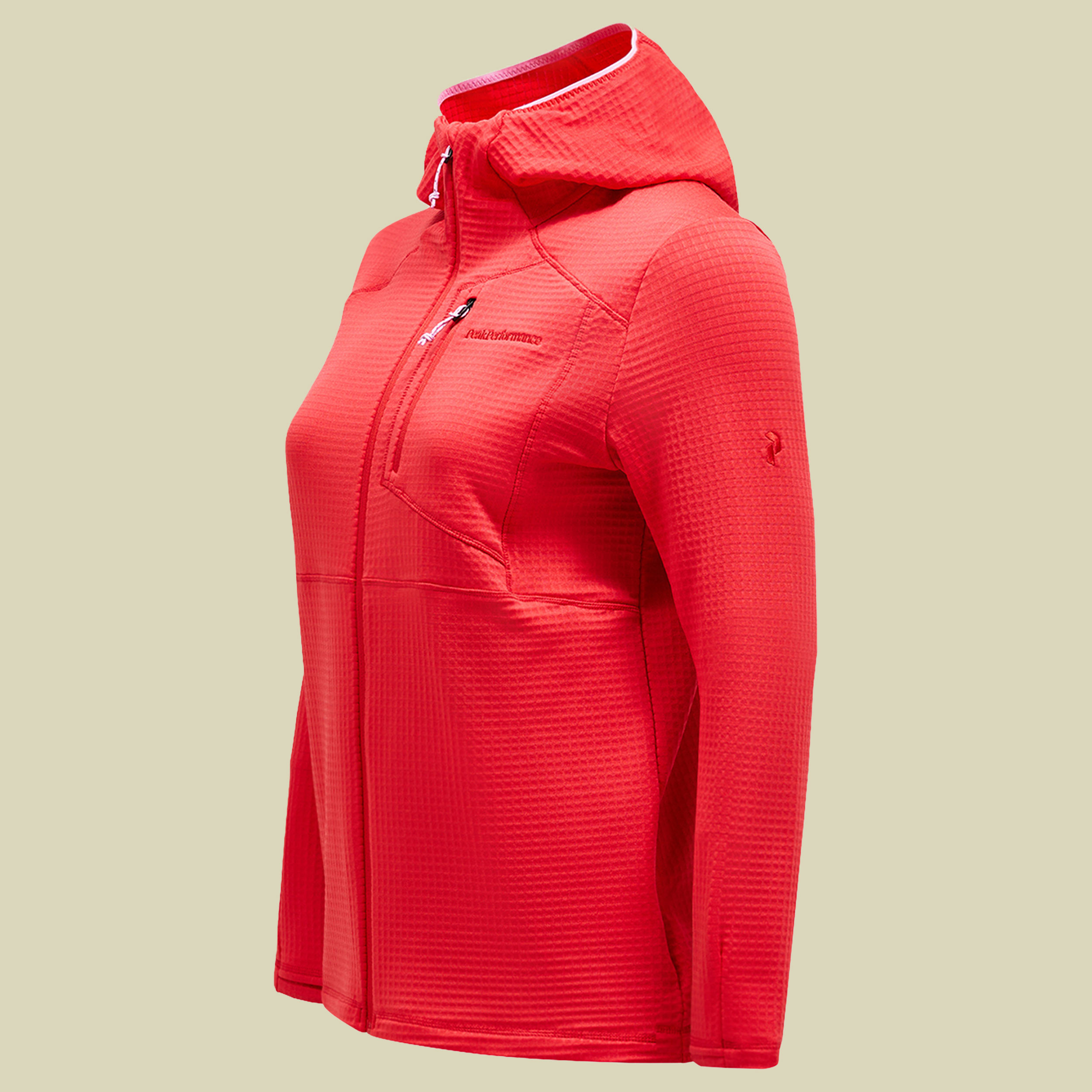 Trail Polartec Zip Hood Women S rot - brilliant red