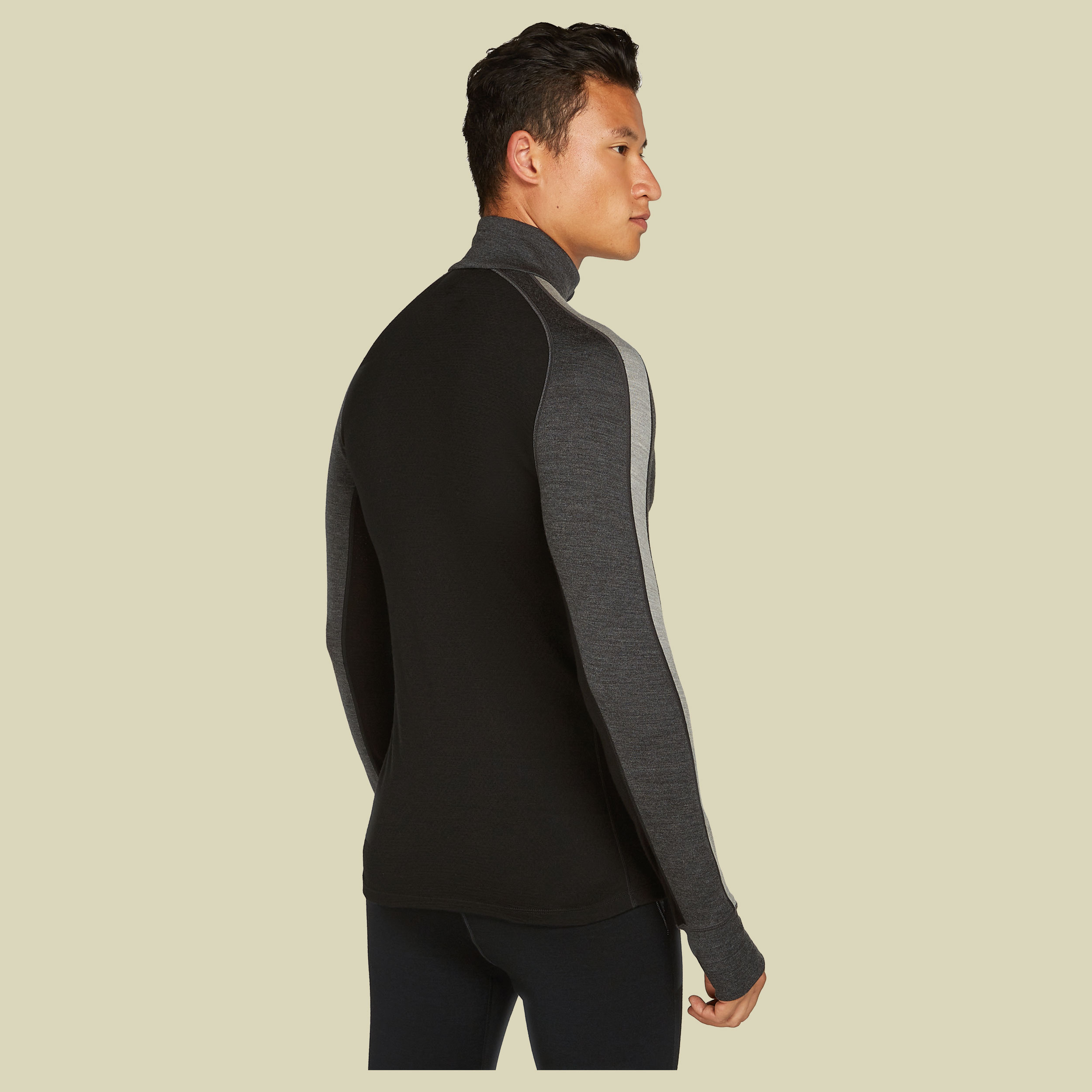 ZoneKnit 260 LS Half Zip Men grau L - jet heather/black/metro heather/CB