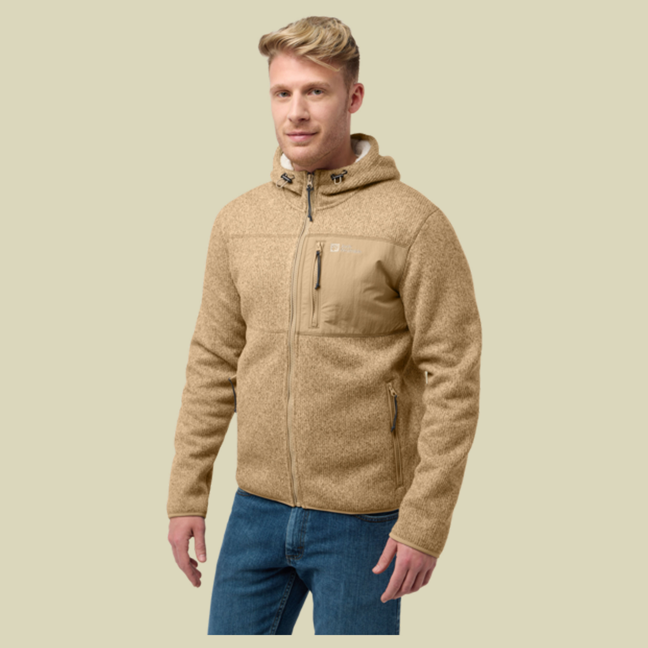 Kaminfeuer Hooded Jacket Men XL beige - anis