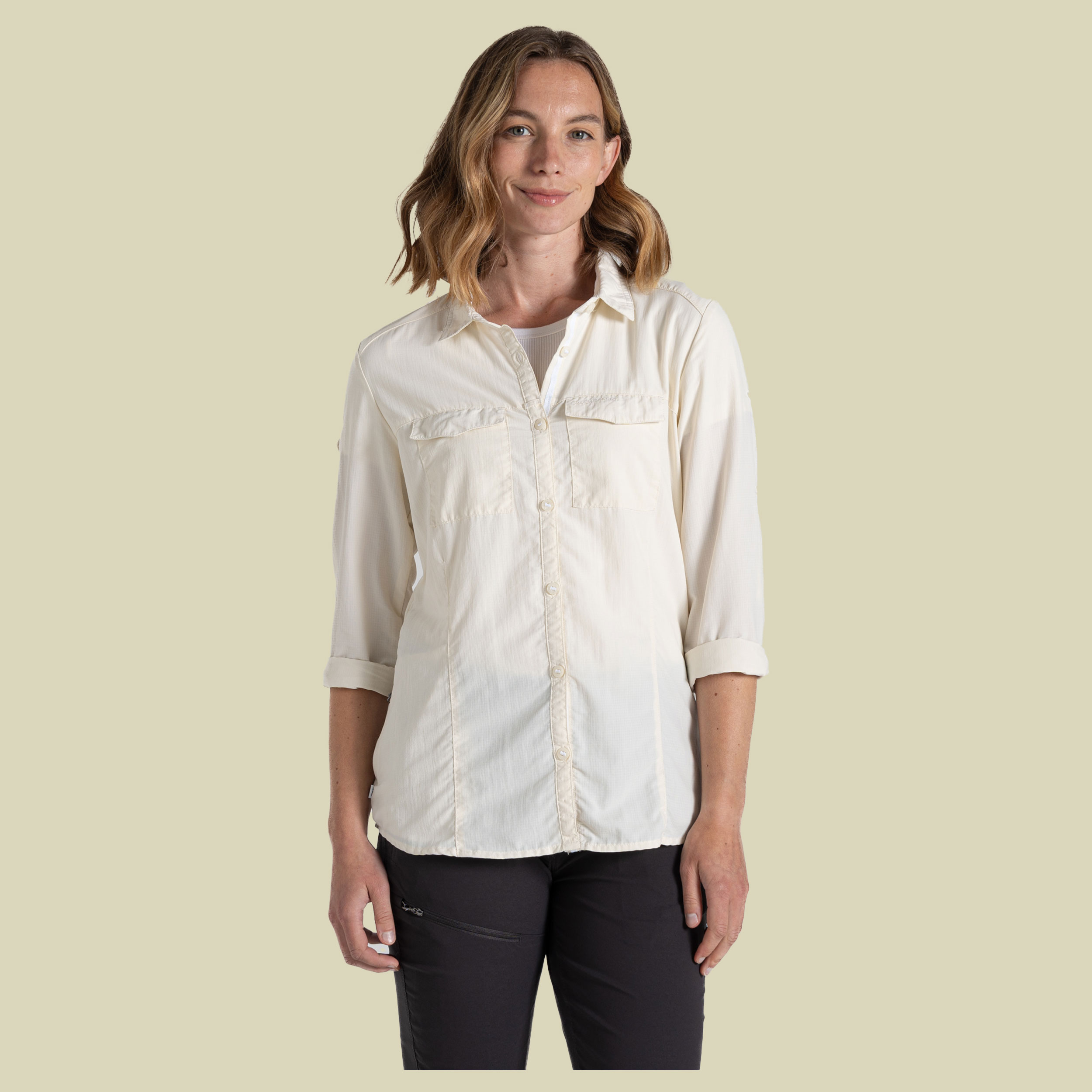 NosiLife Adventure Long Sleeved Shirt III Women 46 beige -sea salt (UK 20)