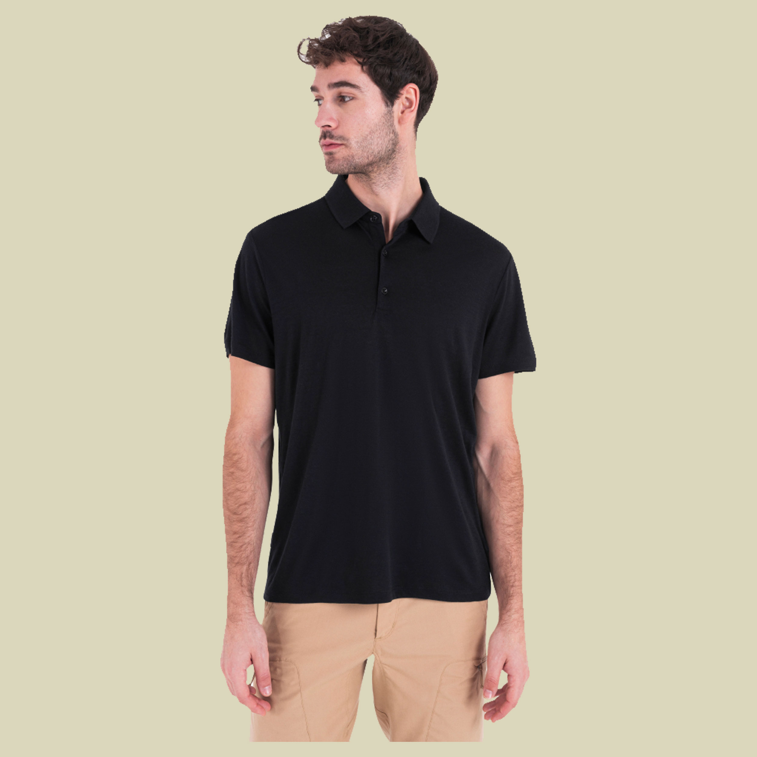 Merino 150 Tech Lite III SS Polo Men M schwarz - black