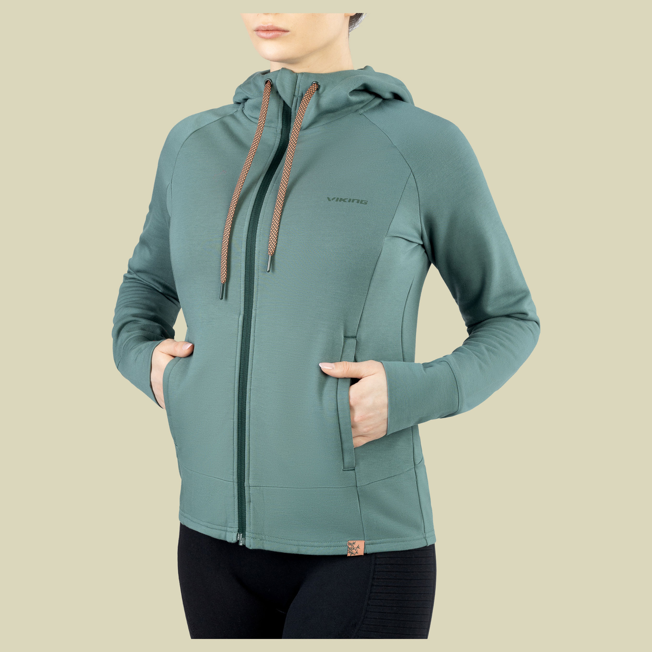 Midlayer Lonetree Hoodie Bamboo Lady M blau - turquise