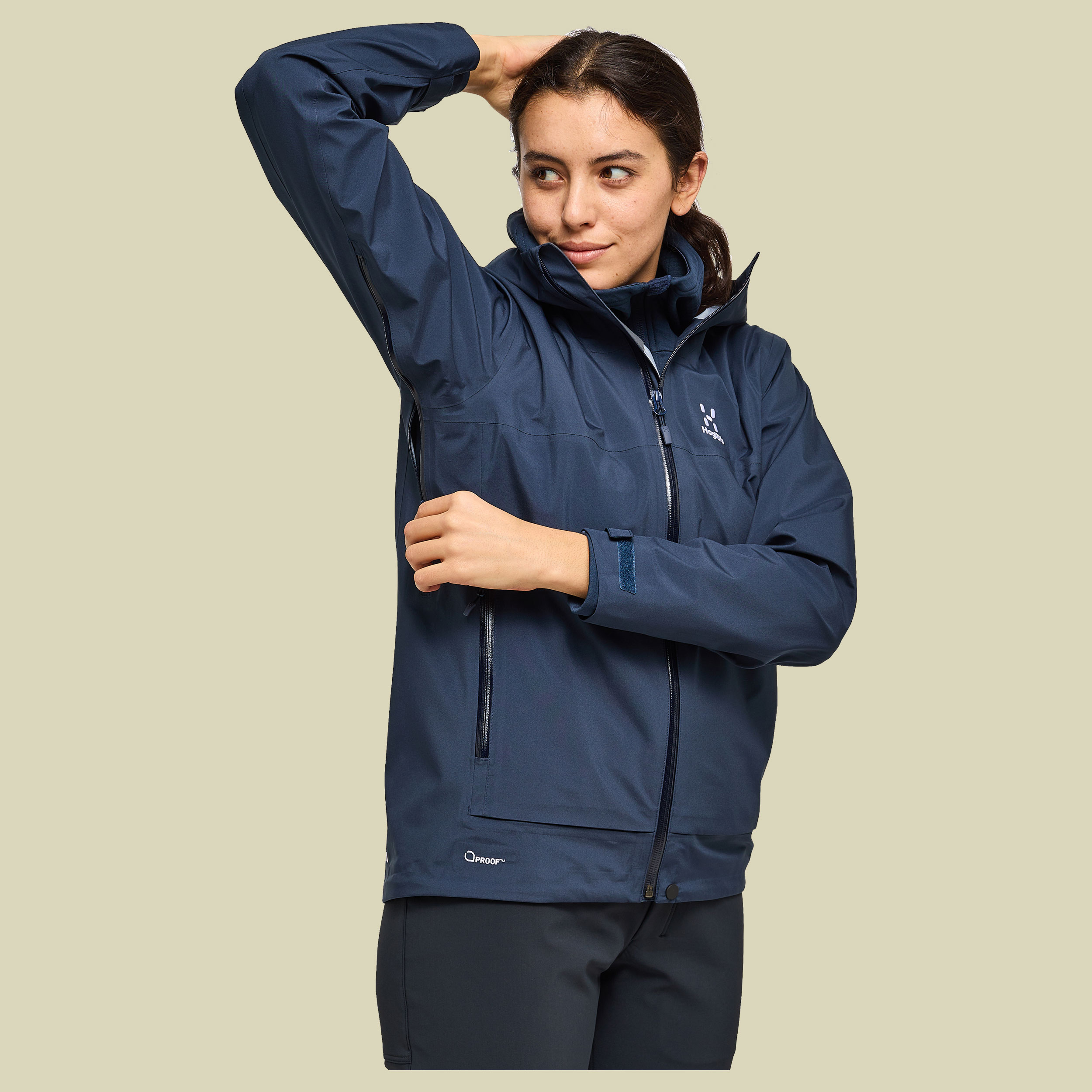 Front Proof Jacket Women blau L - tarn blue