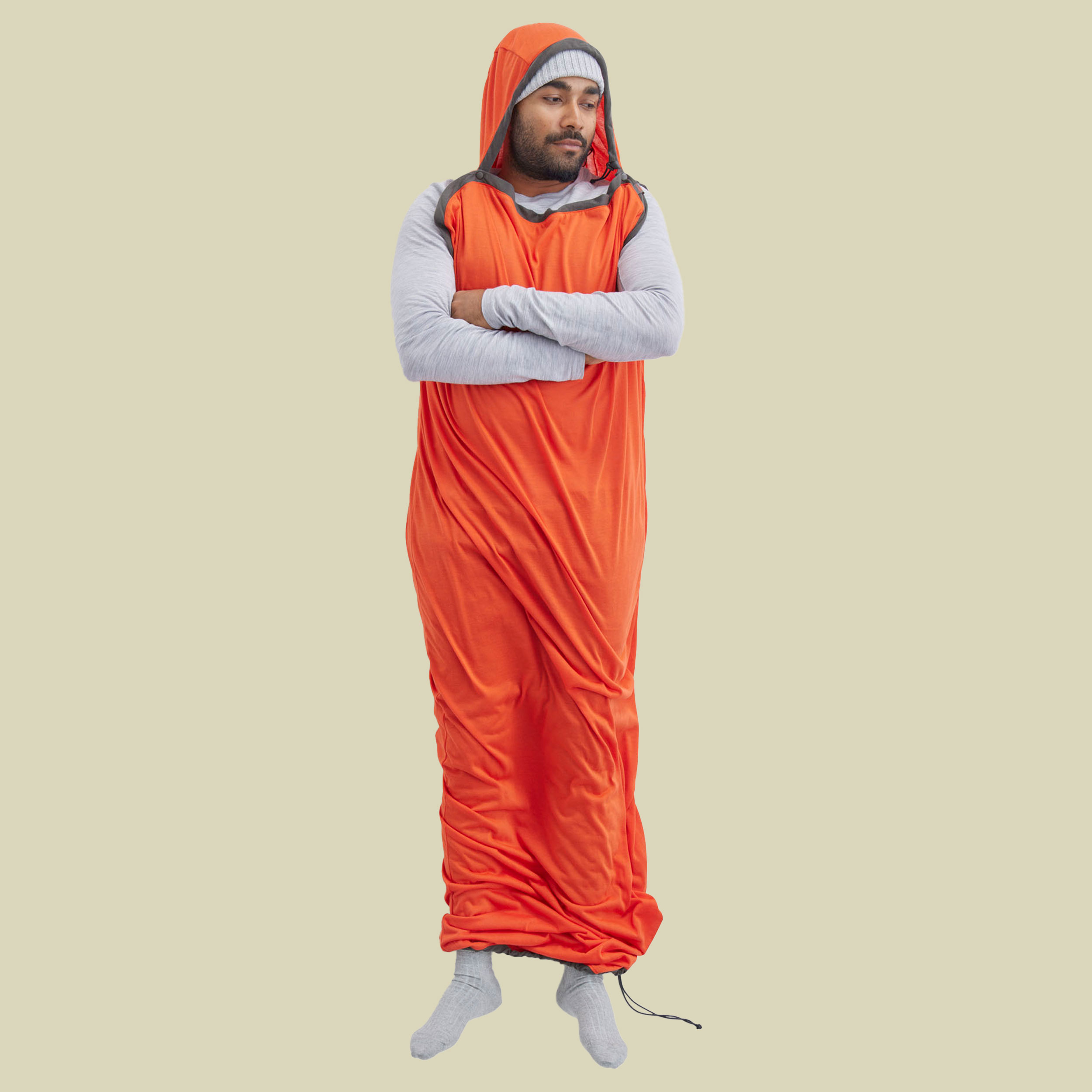 Reactor Extreme Sleeping Bag Liner - Mummy w/ Drawcord orange Standard - spicy orange