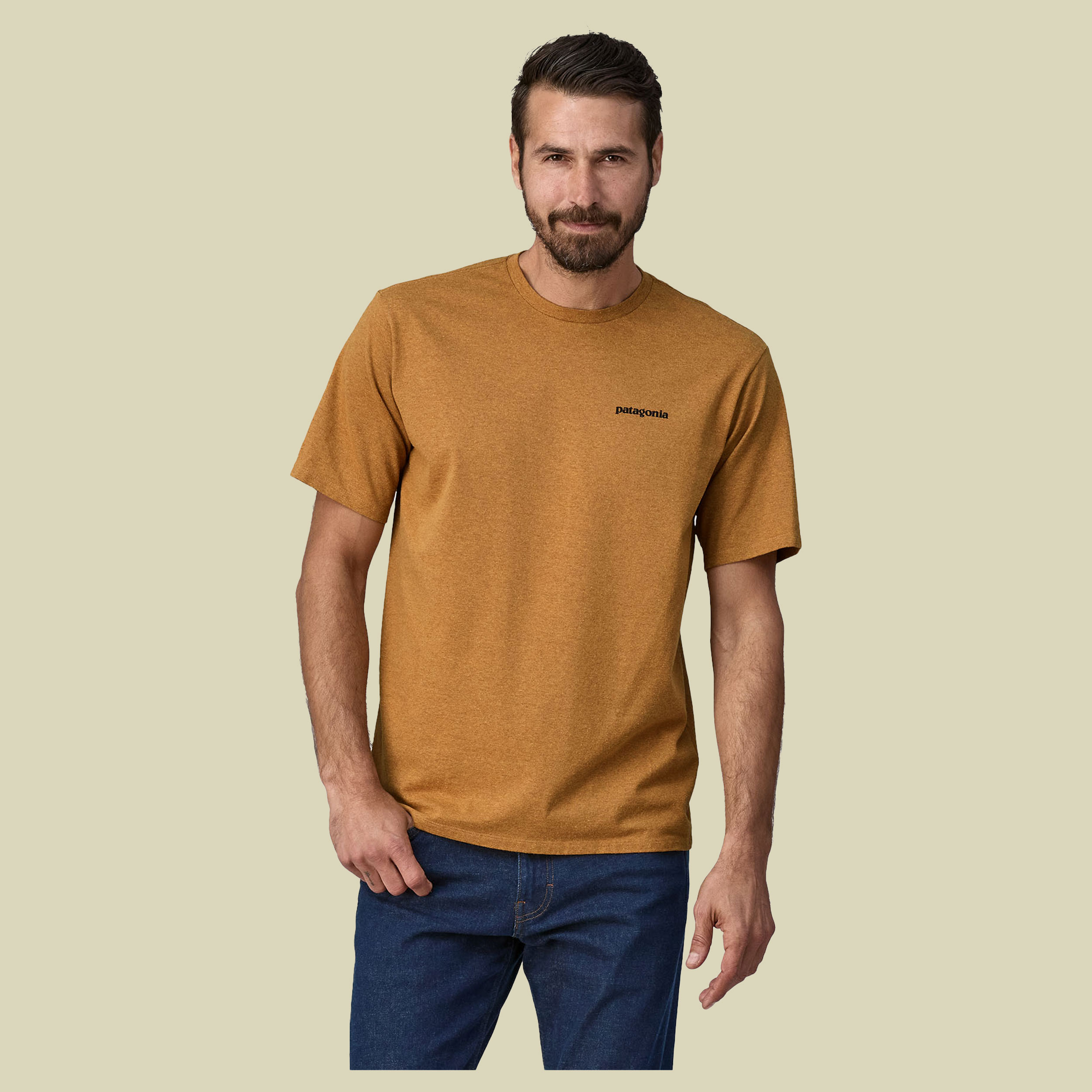 P-6 Logo Responsibili-Tee Men gelb M - P-6 outline:golden caramel