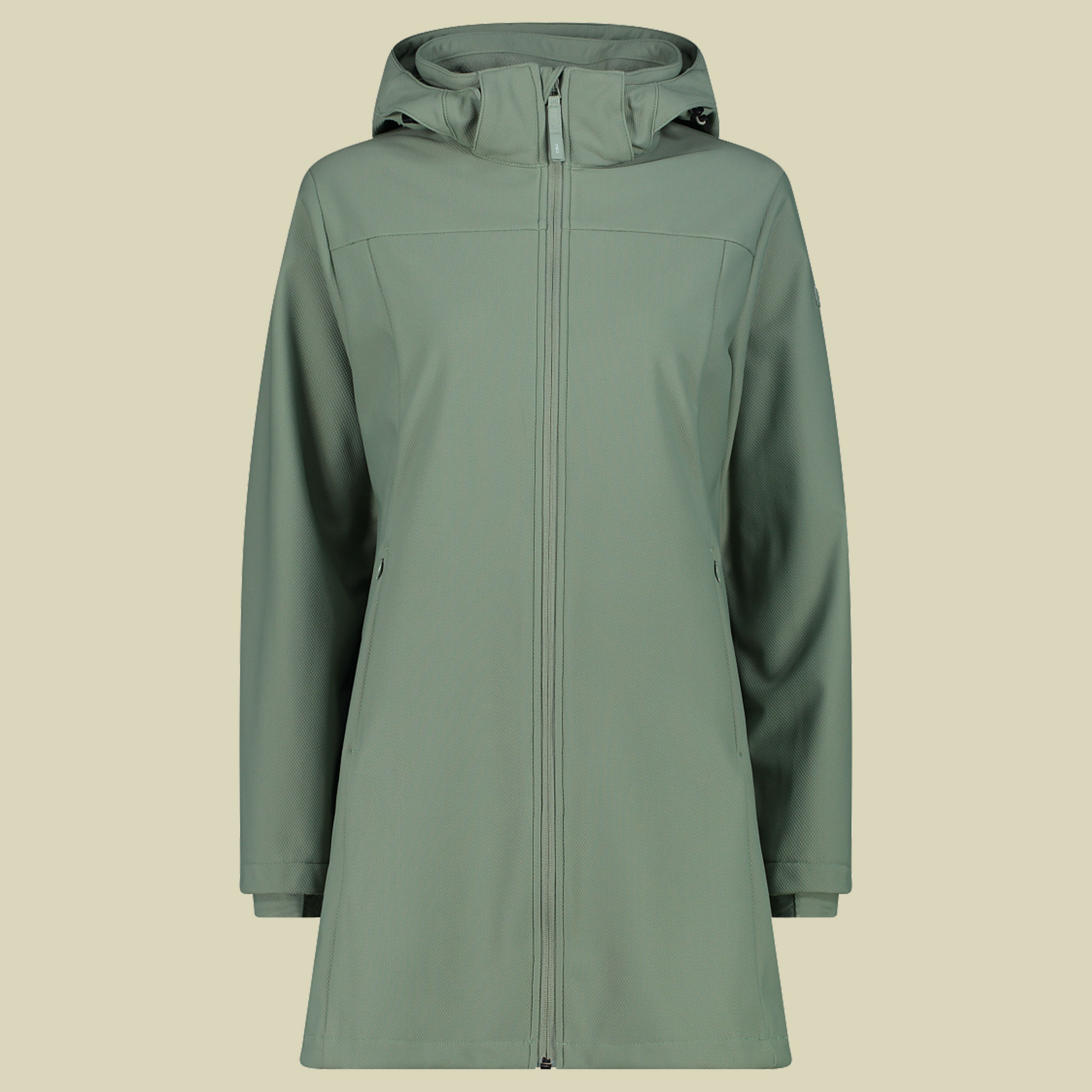 Parka Jacket Zip Hood Woman 40 grün