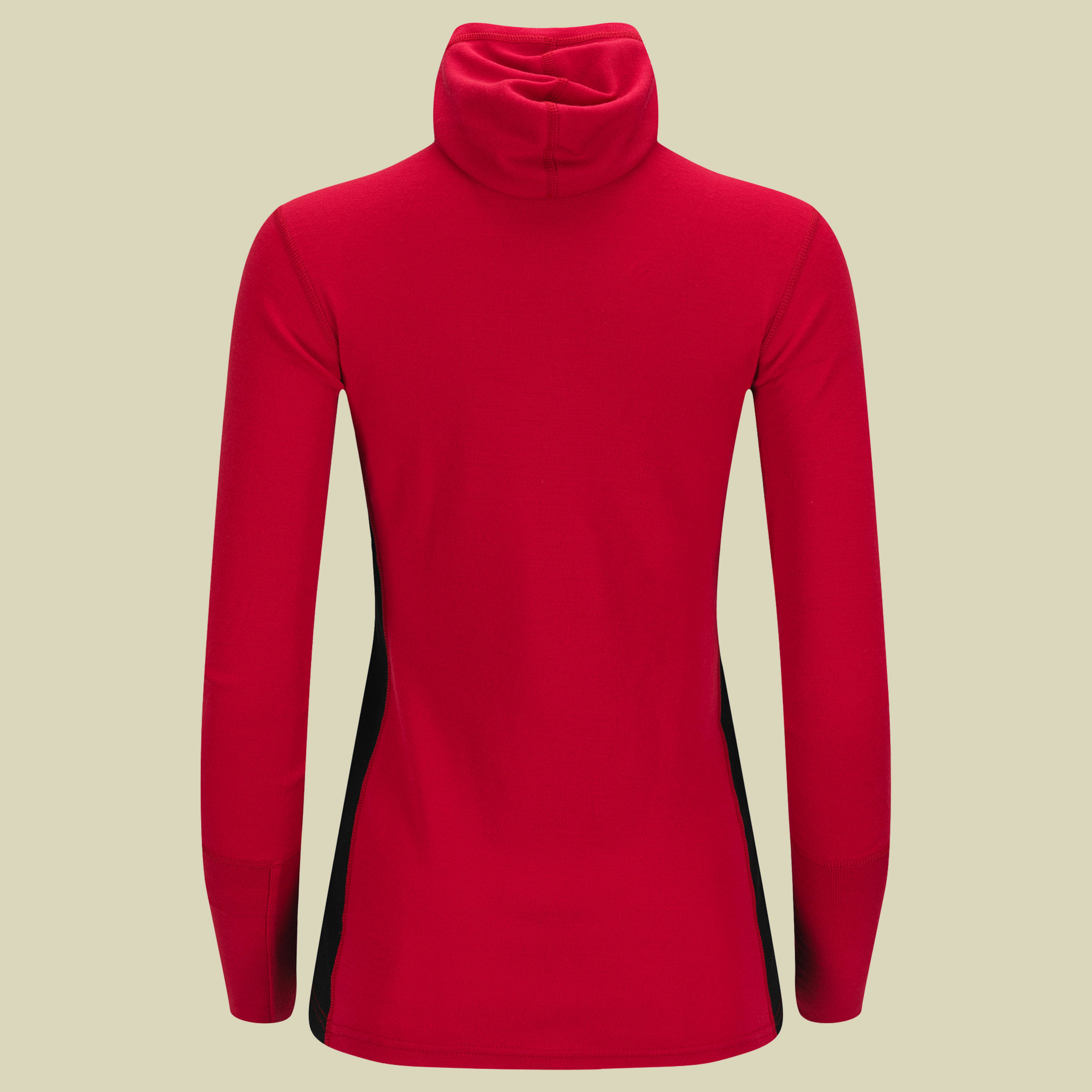 Warmwool Hoodie W.Zip Women rot XL - jester red/jet black