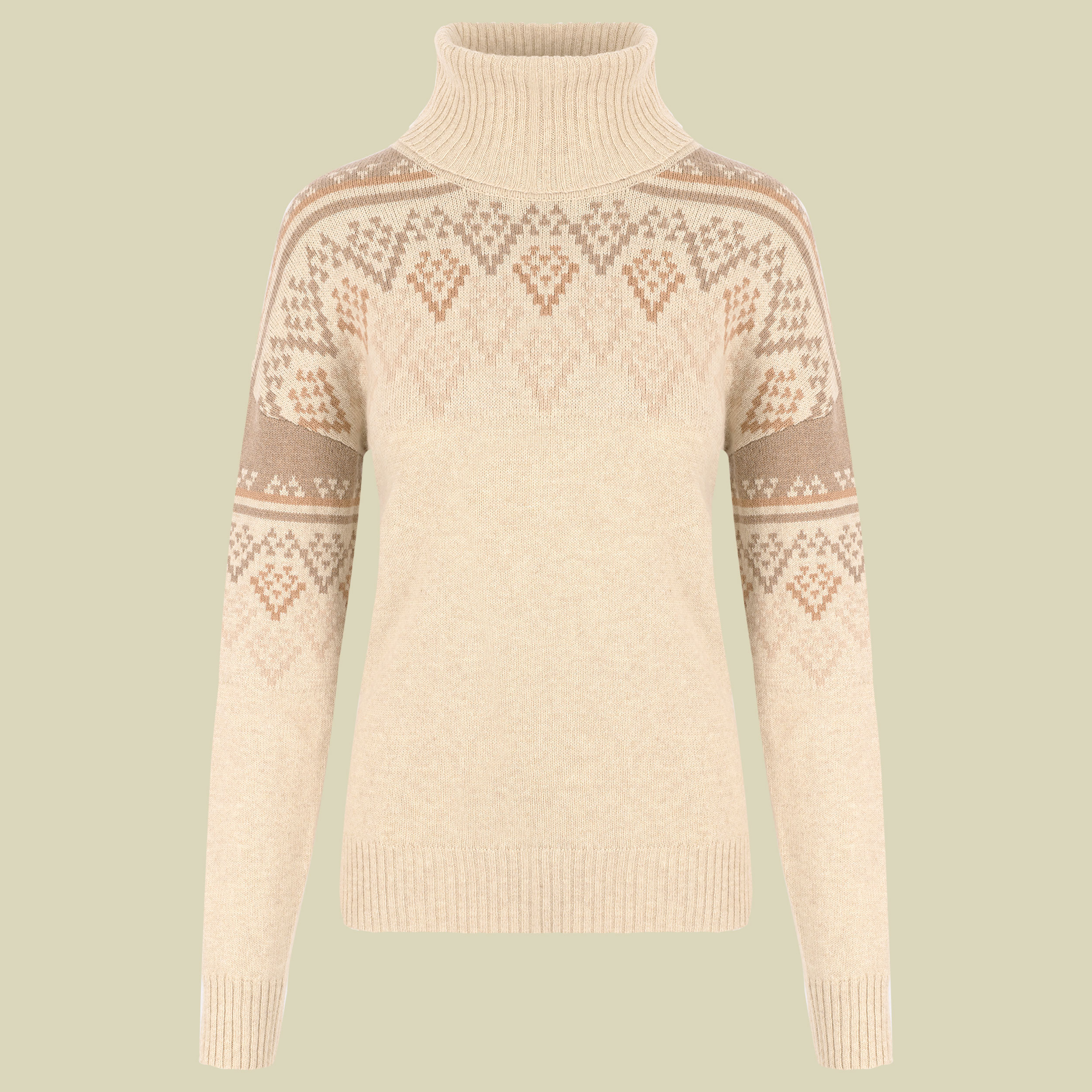 Azha Roll Neck Women M beige - peetho