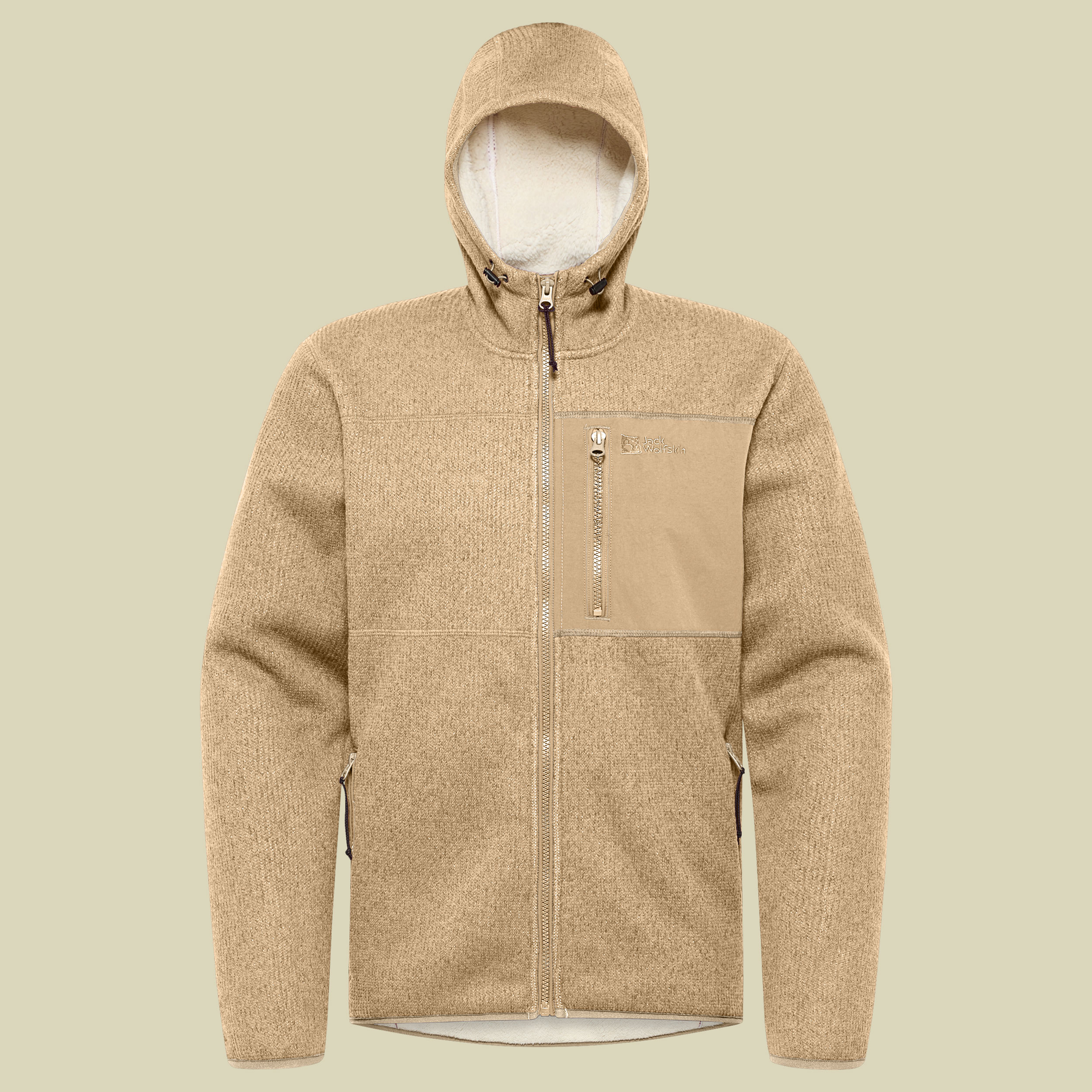 Kaminfeuer Hooded Jacket Men XL beige - anis