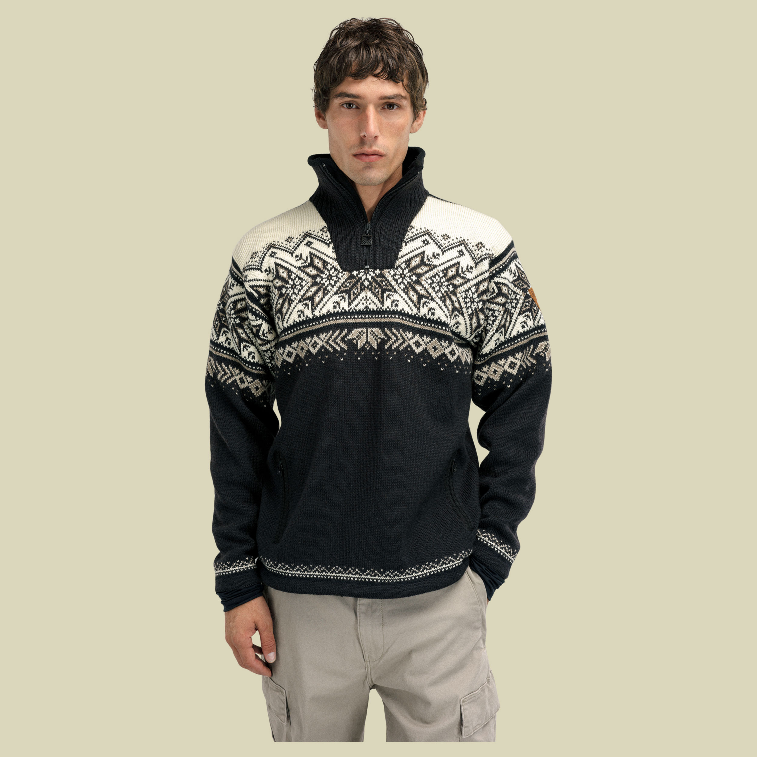 Vail Weatherproof Sweater Men mehrfarbig M - Farbe coffee-offwhite-mountainstone