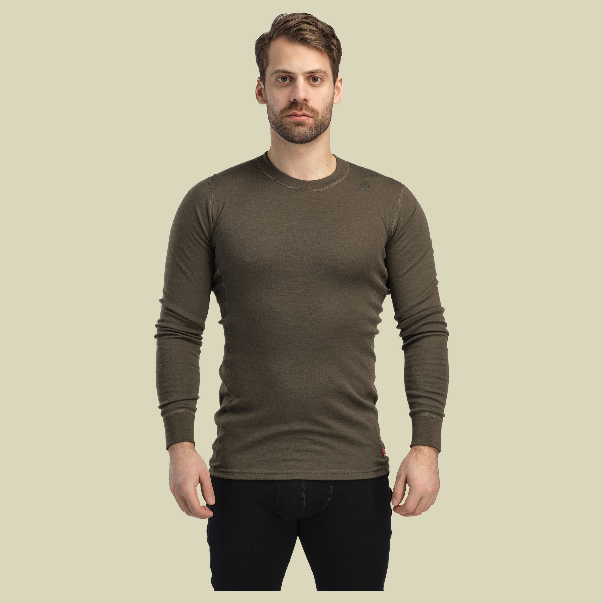 WarmWool Crew Neck Man braun M - tarmac