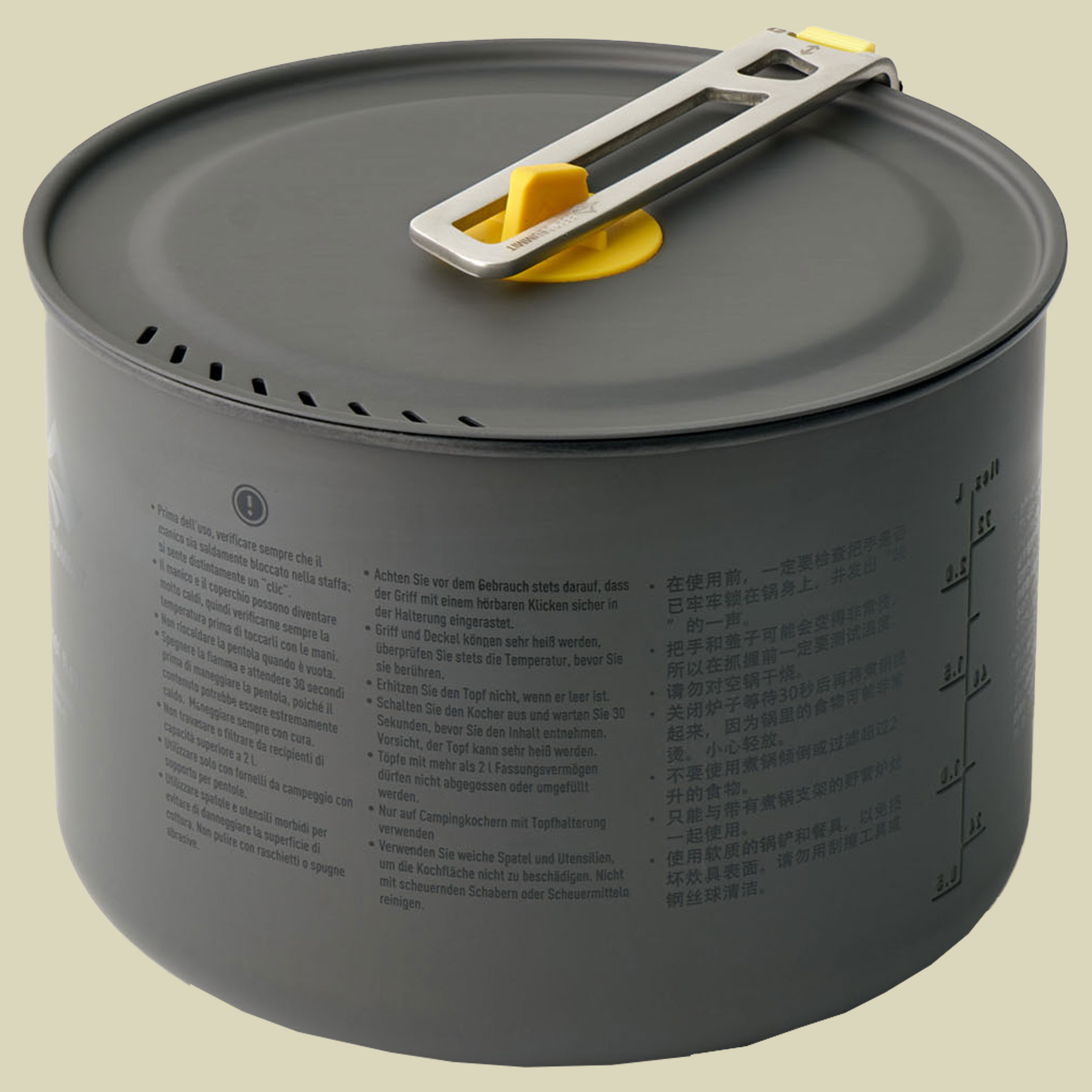 Frontier UL Pot 3L grau - aluminium hard anodised grey 