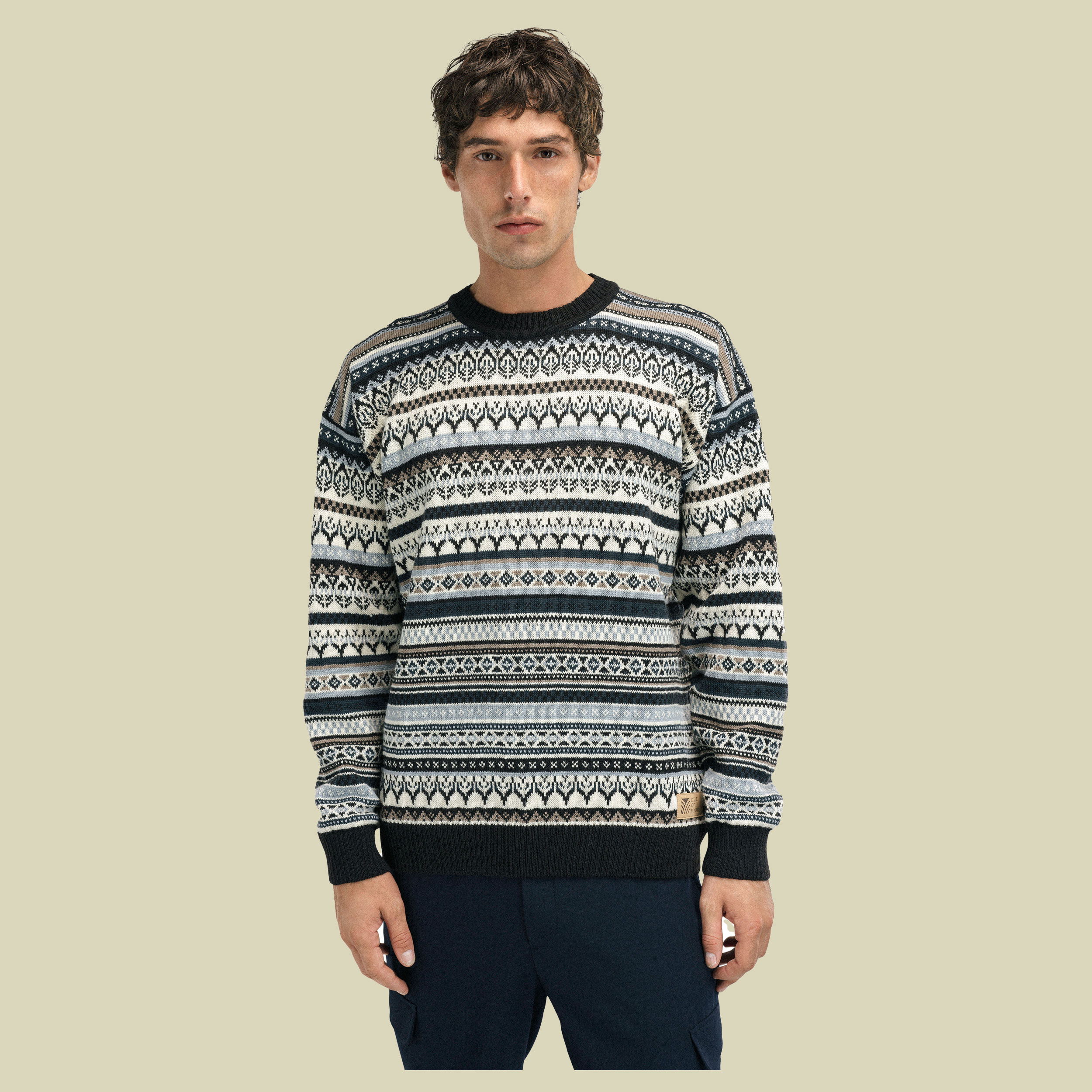 Utsira Sweater Men S mehrfarbig - Farbe coffee-metal-mountainstone