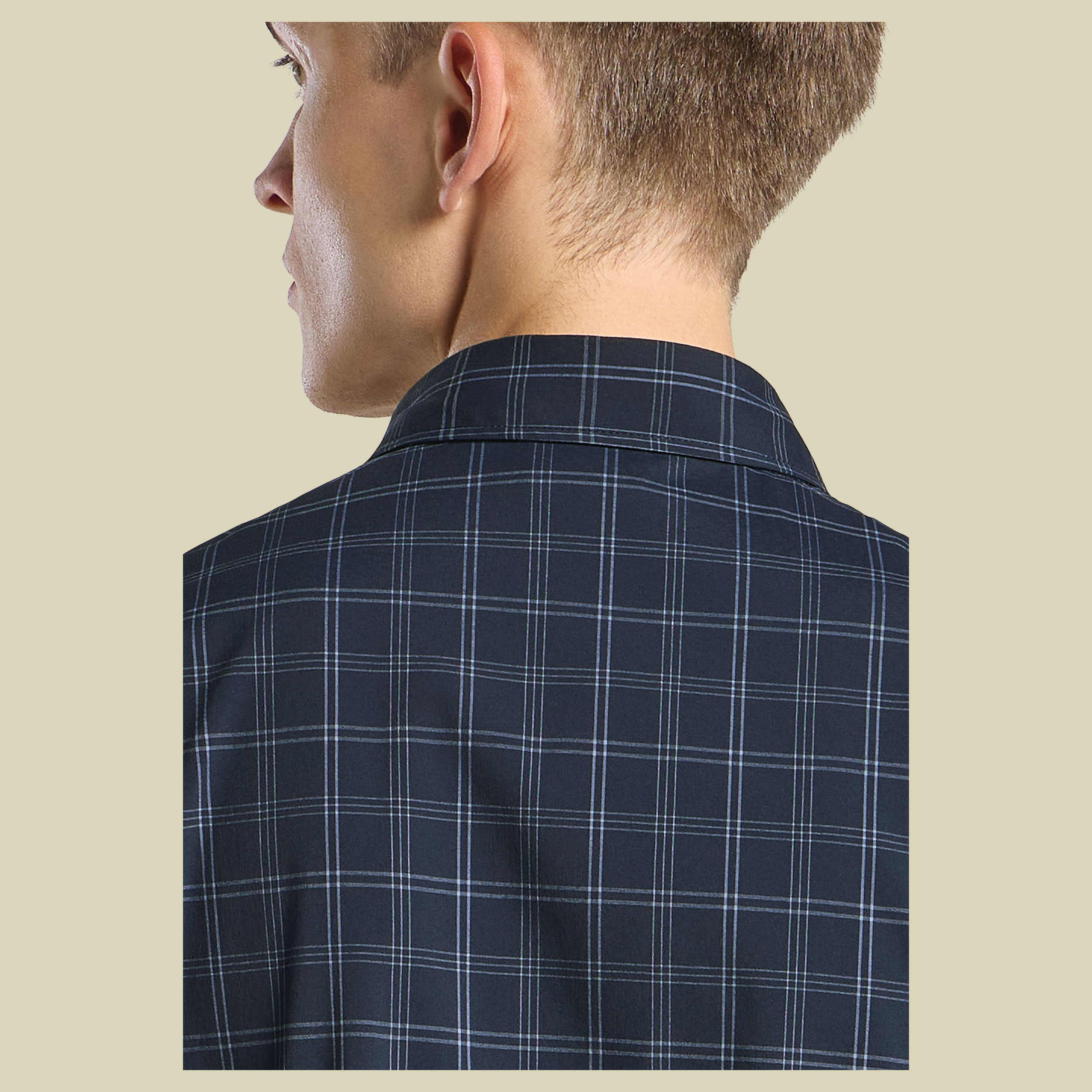 Norbo S/S Shirt Men L blau - night blue checks