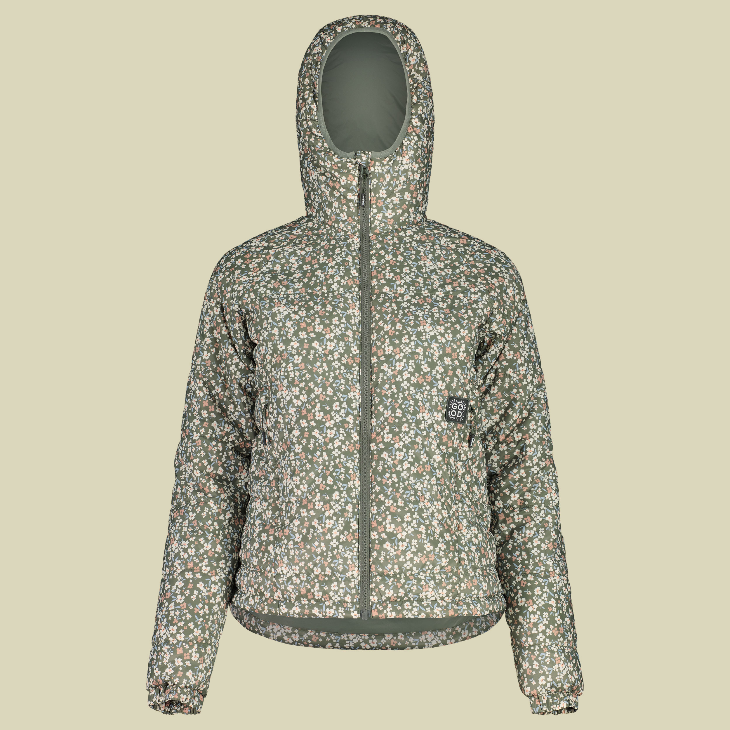 ChrysanthenumM. Adventure Puffer Jacket Women M allover print - Farbe frosty green minifleur